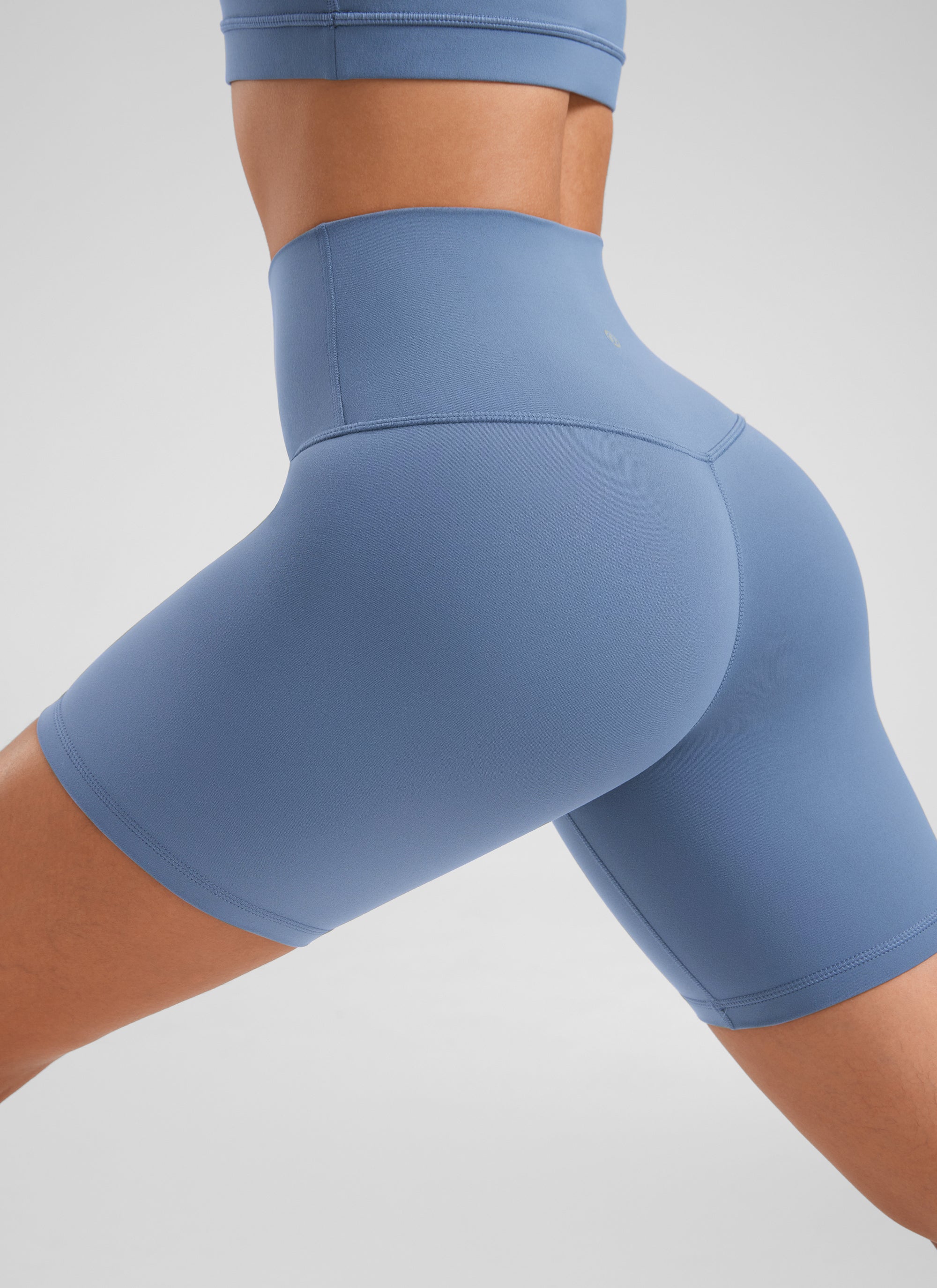 CRZ YOGA Leggings Cortos de Yoga con Cintura Alta para Mujer Oasis Azul