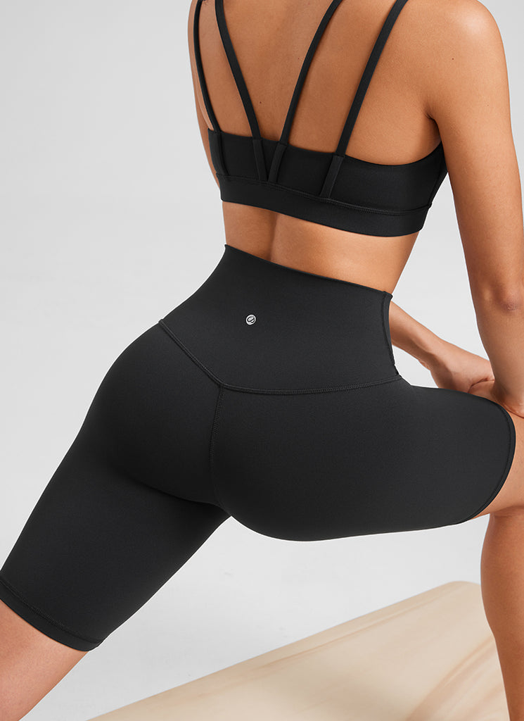 CRZ YOGA Butterluxe Leggings Cortos con Cintura Alta de 8 Pulgadas para Mujer Negro