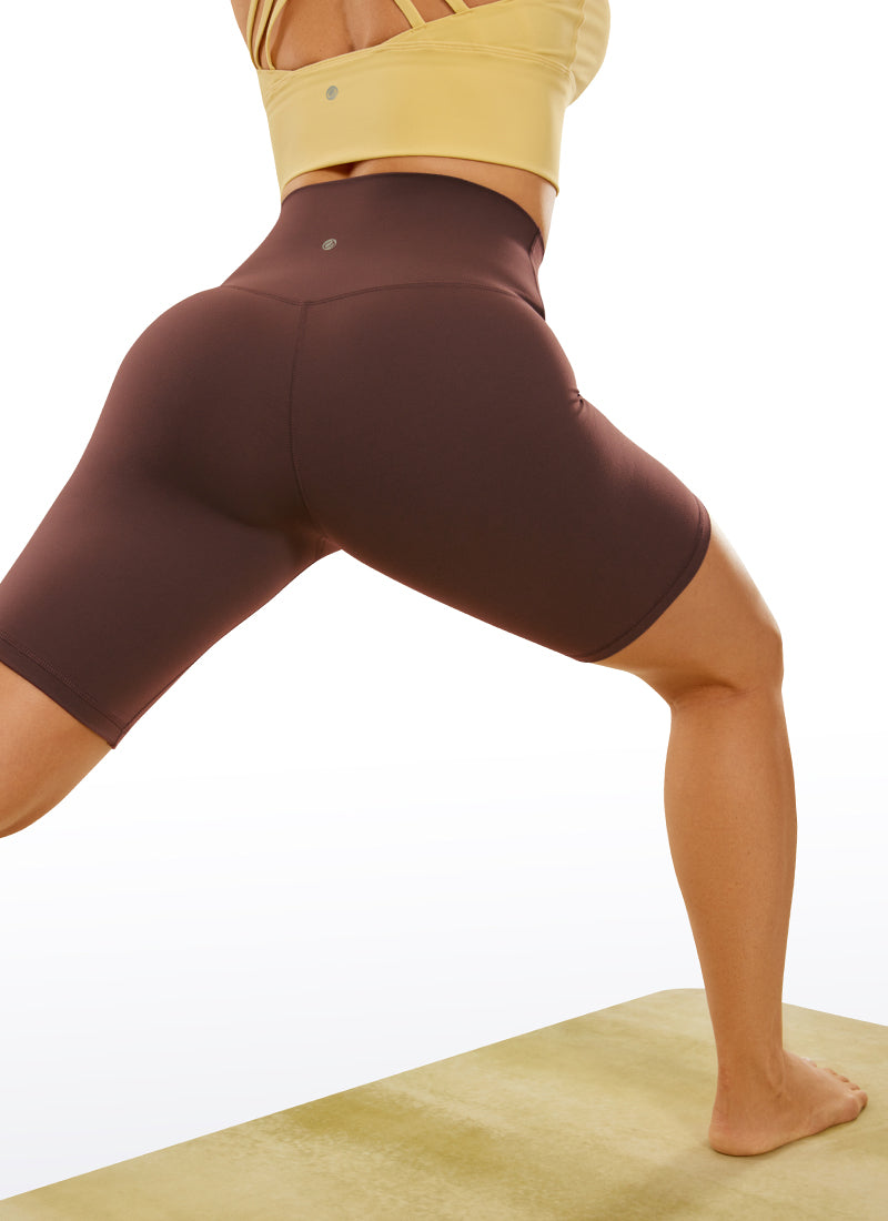 CRZ YOGA Butterluxe Leggings Cortos con Cintura Alta para Mujer Gris pardo