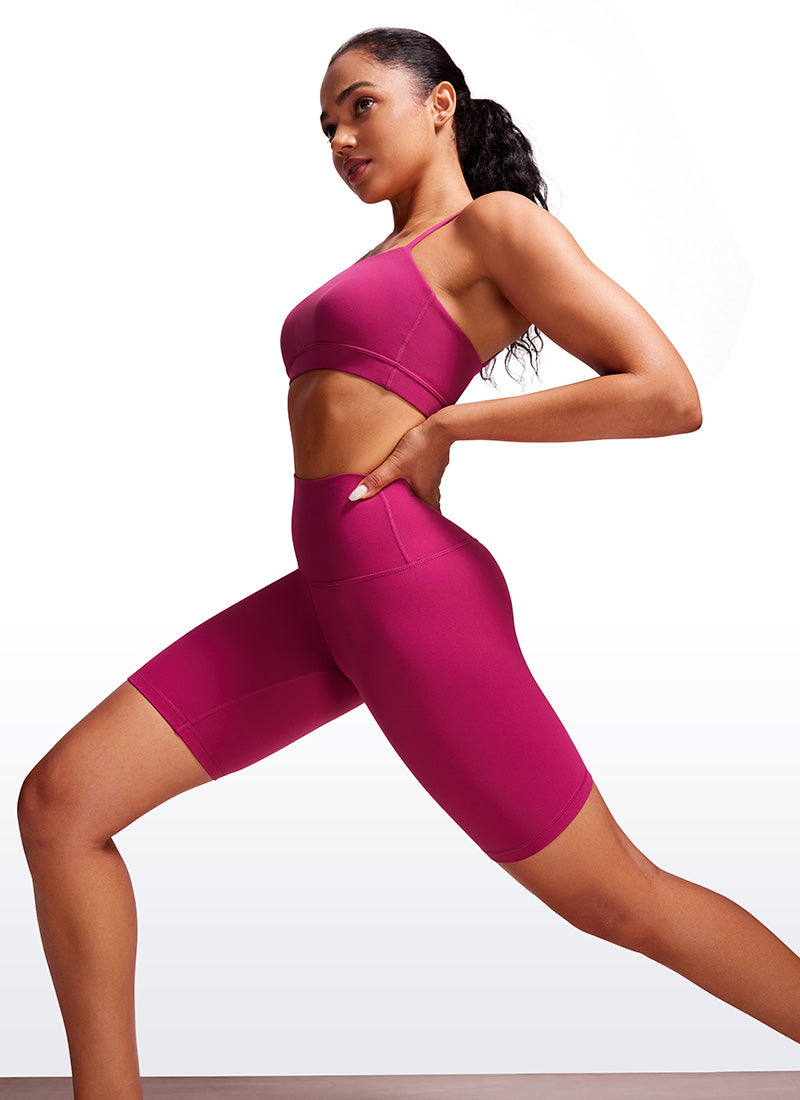 CRZ YOGA Butterluxe Leggings Cortos con Cintura Alta para Mujer Magenta Púrpura