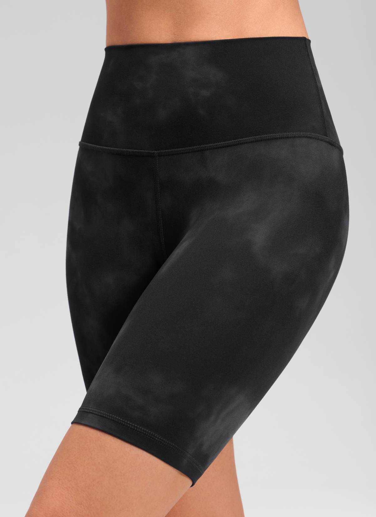 CRZ YOGA Butterluxe Leggings Cortos con Cintura Alta para Mujer Flores De Tinte Negro