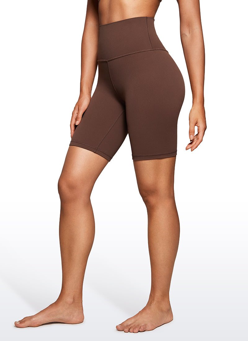 CRZ YOGA Butterluxe Leggings Cortos con Cintura Alta para Mujer Café Morena