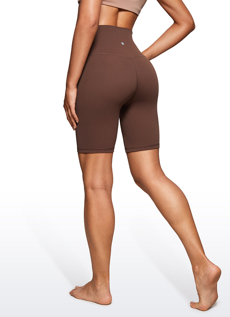 CRZ YOGA Butterluxe Leggings Cortos con Cintura Alta para Mujer Café Morena