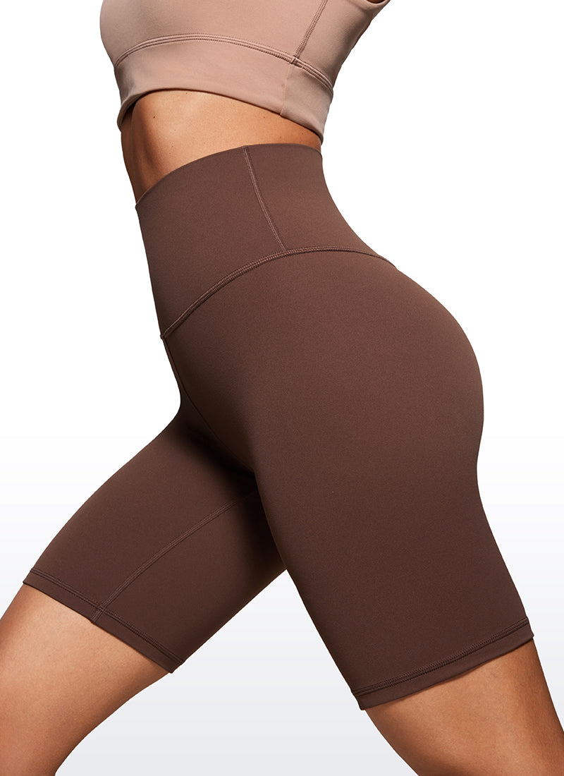 CRZ YOGA Butterluxe Leggings Cortos con Cintura Alta para Mujer Café Morena