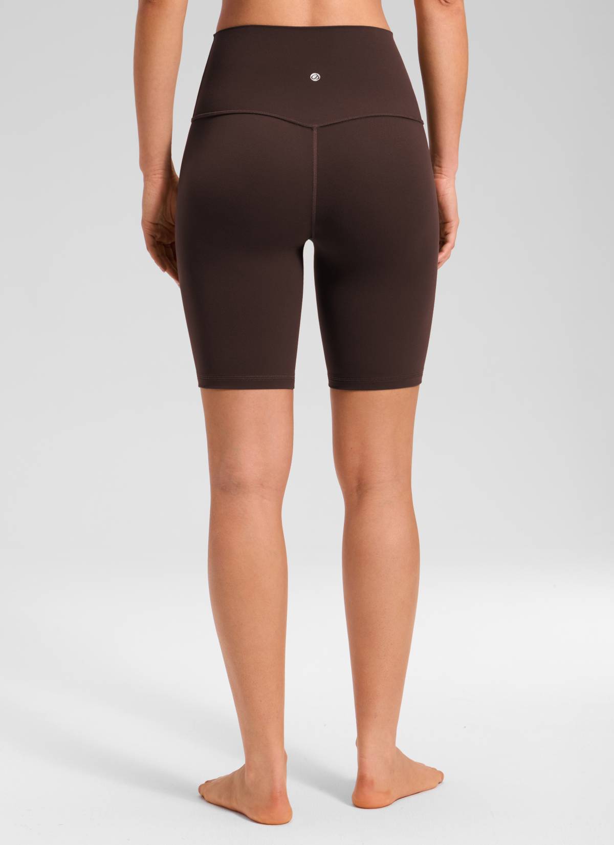 CRZ YOGA Butterluxe Leggings Cortos con Cintura Alta para Mujer Marrón Fudge Caliente