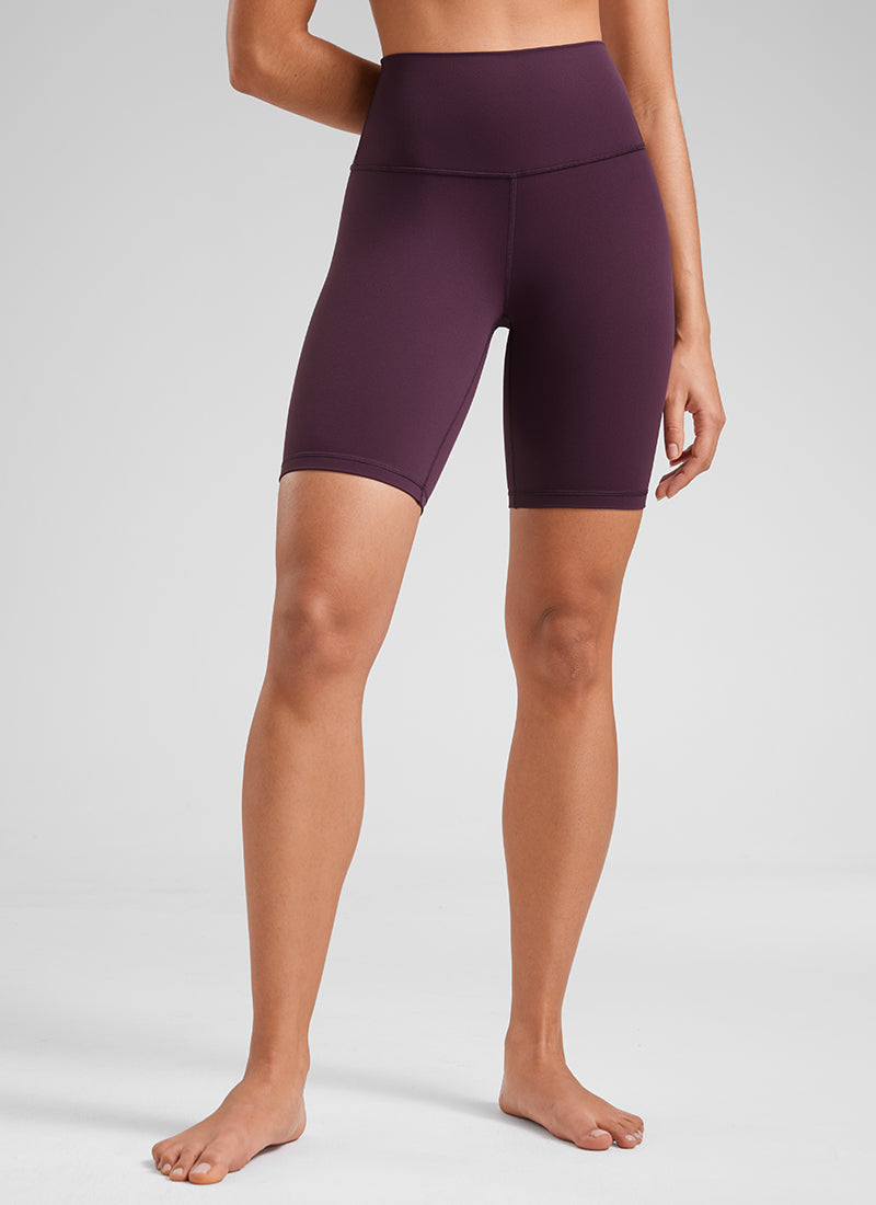 CRZ YOGA Butterluxe Leggings Cortos con Cintura Alta para Mujer Deep Purple