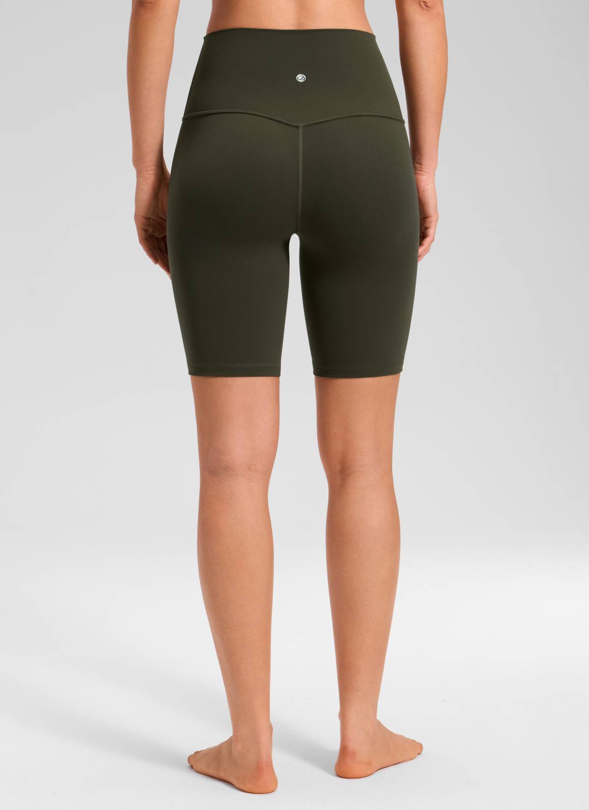 CRZ YOGA Butterluxe Leggings Cortos con Cintura Alta para Mujer Verde Oliva