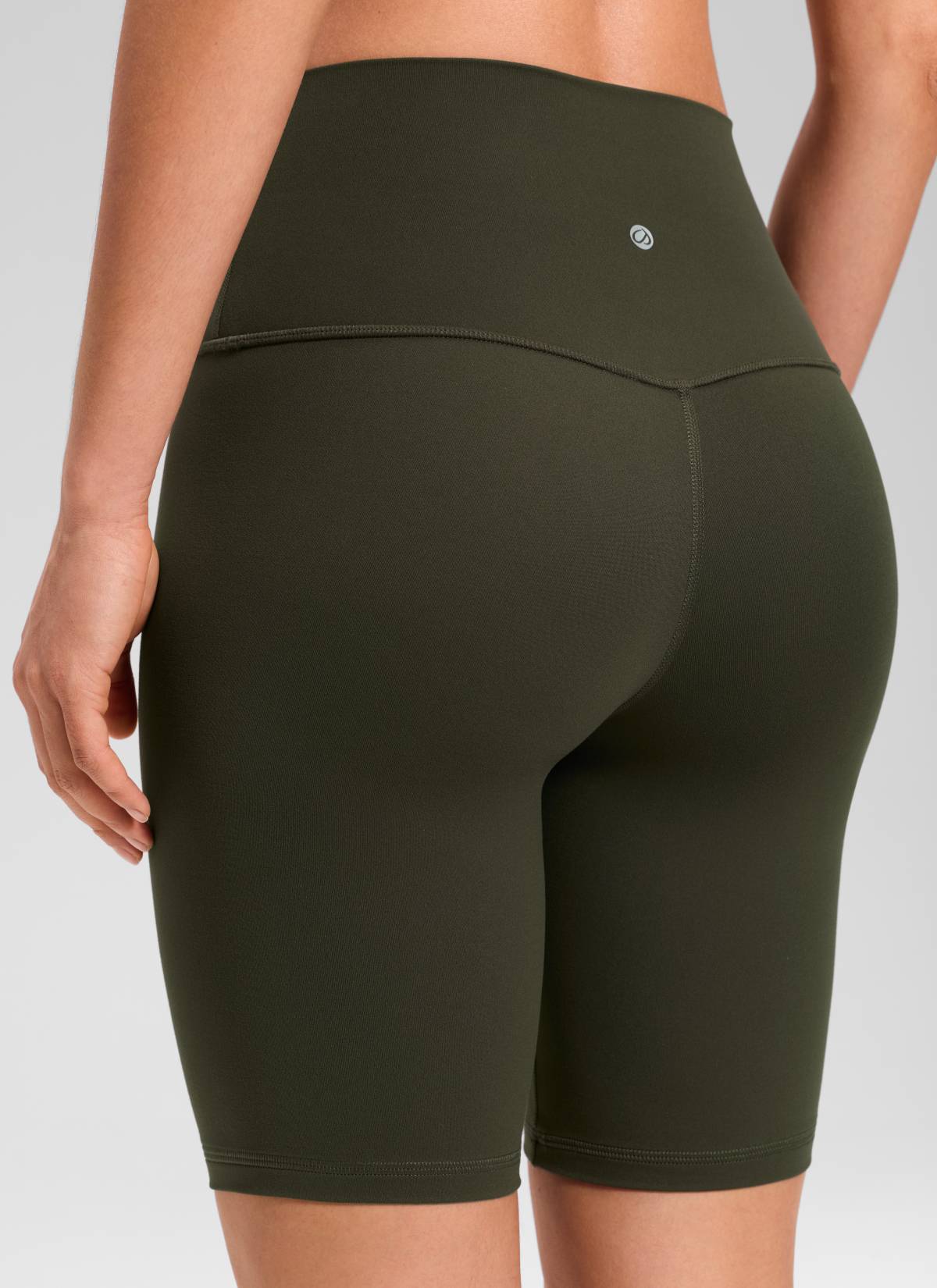 CRZ YOGA Butterluxe Leggings Cortos con Cintura Alta para Mujer Verde Oliva