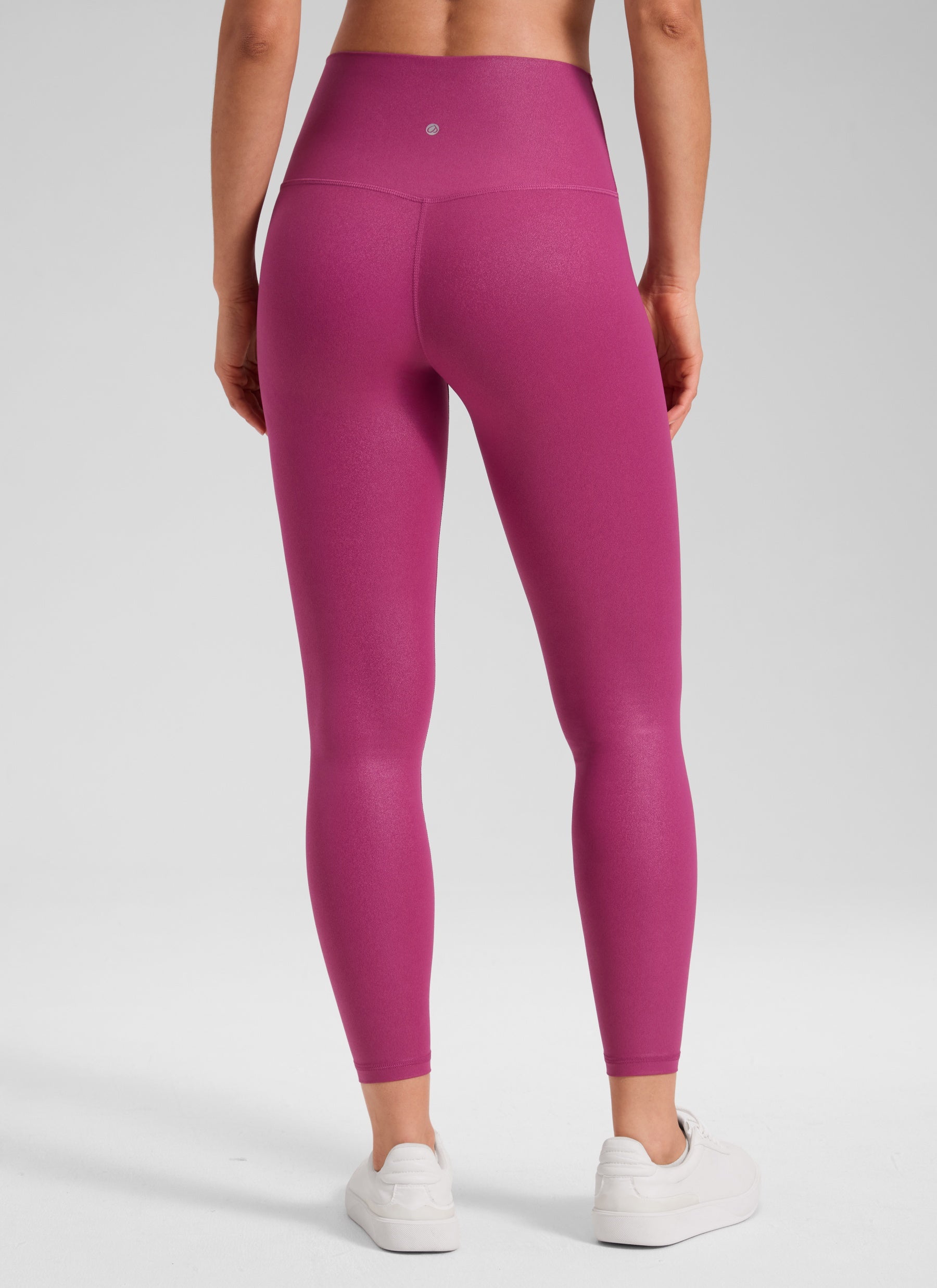 CRZ YOGA Butterluxe Leggings de Piel Sintética Mate para Mujer Patrón Clásico Púrpura Magenta