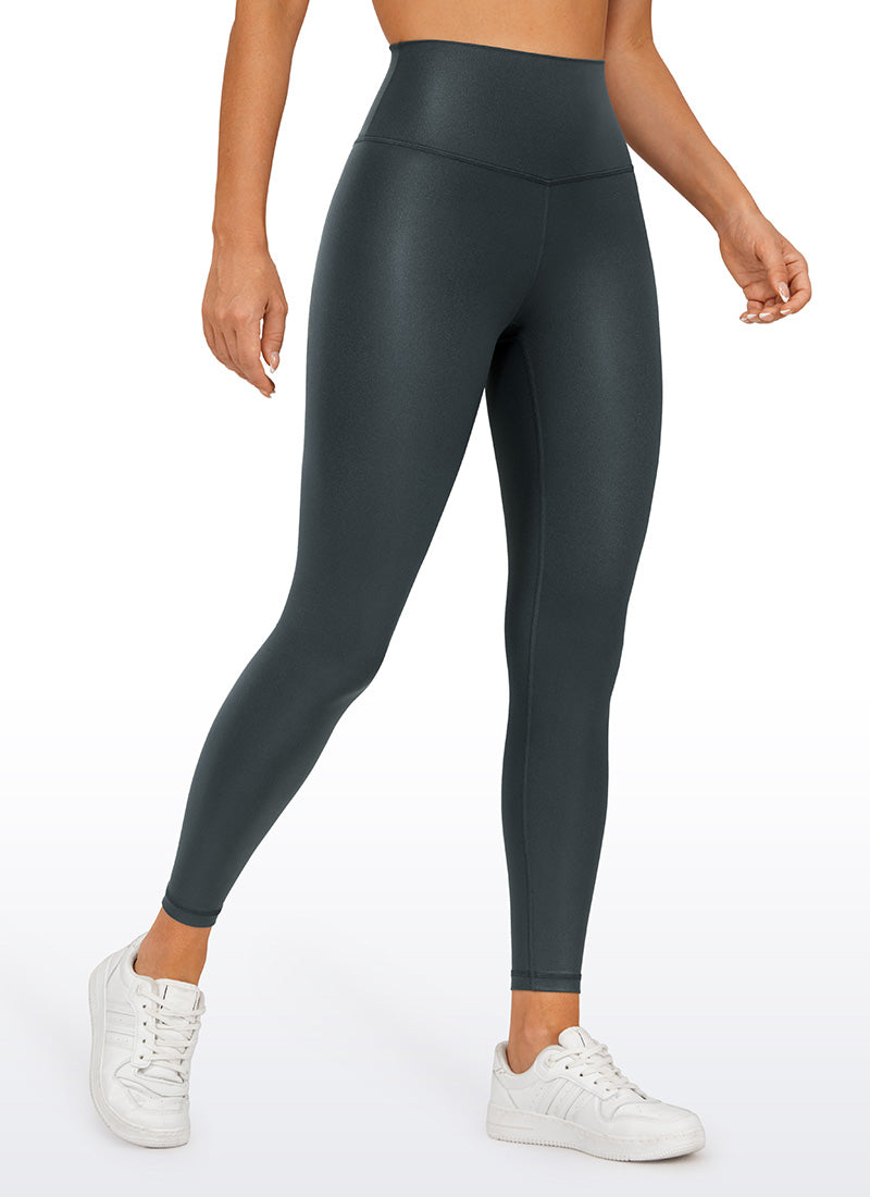 CRZ YOGA Butterluxe Leggings de Piel Sintética Mate para Mujer Melanita Clásica