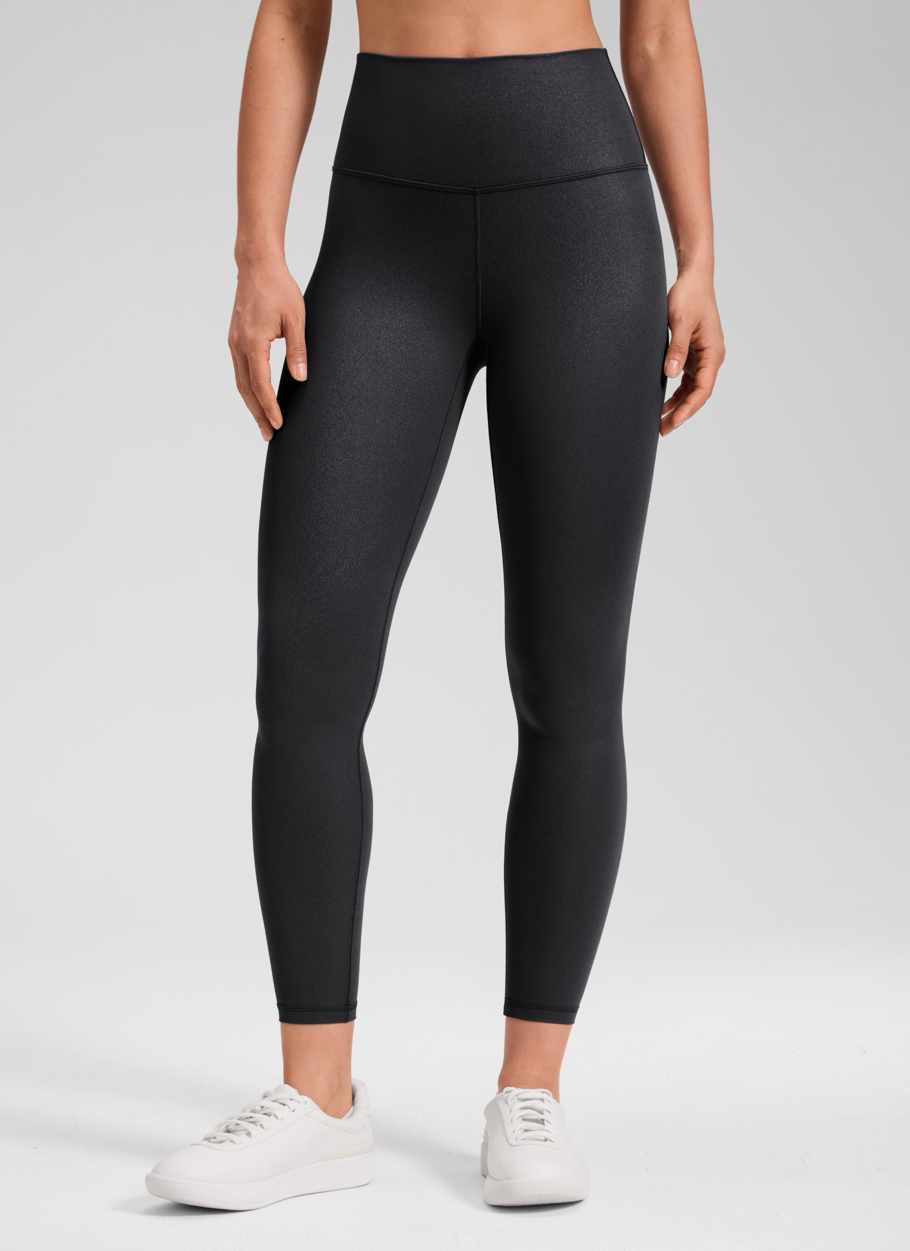 CRZ YOGA Butterluxe Leggings de Piel Sintética Mate para Mujer Estampado Negro