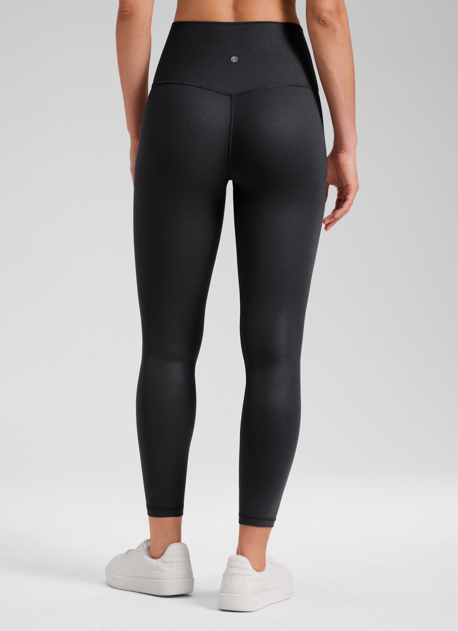 CRZ YOGA Butterluxe Leggings de Piel Sintética Mate para Mujer Estampado Negro