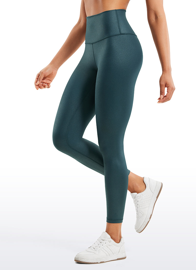 CRZ YOGA Butterluxe Leggings de Piel Sintética Mate para Mujer Bosque Verde Oscuro