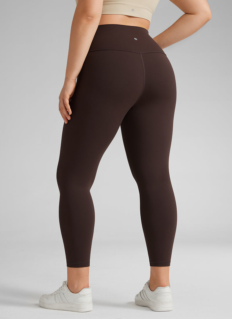CRZ YOGA Mujer Leggings Butterluxe de Cintura Alta de Talla Grande Marrón Fudge Caliente
