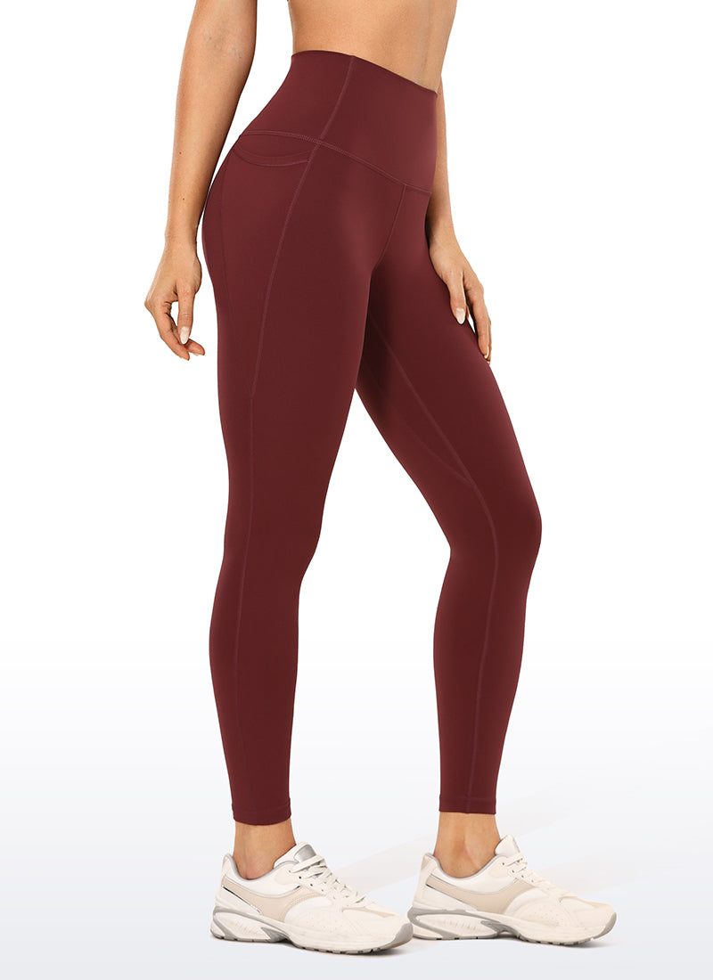 CRZ YOGA Butterluxe Legging con Bolsillos y Cintura Alta para Mujer Noctilucence Rojo