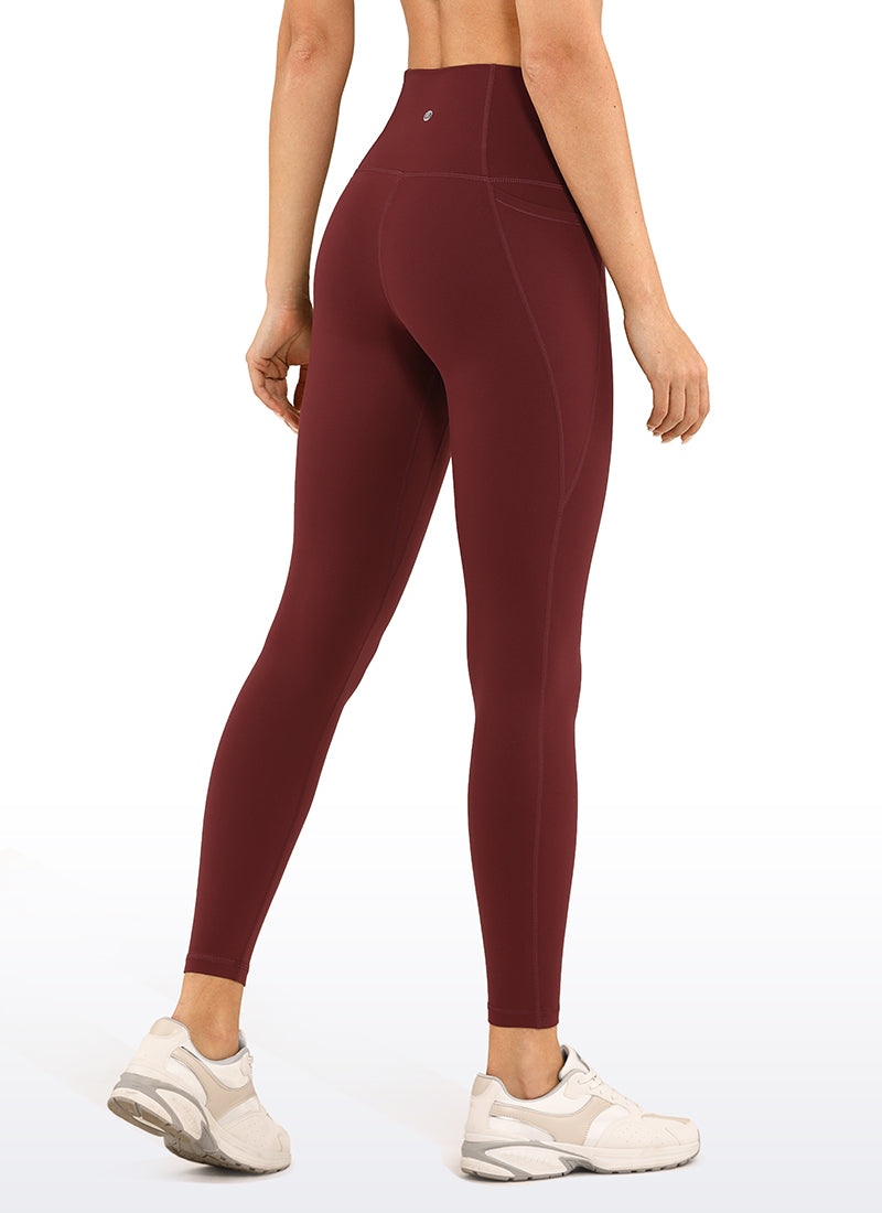 CRZ YOGA Butterluxe Legging con Bolsillos y Cintura Alta para Mujer Noctilucence Rojo