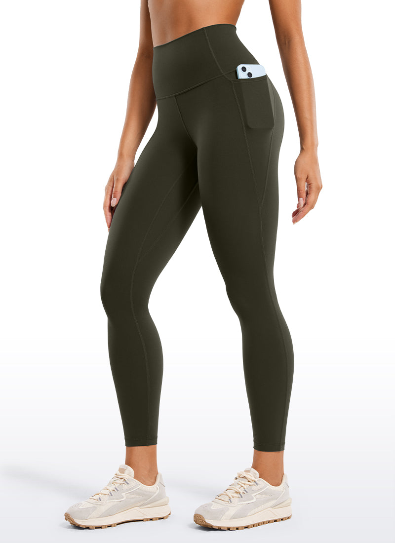 CRZ YOGA Butterluxe Legging con Bolsillos y Cintura Alta para Mujer Verde Oliva