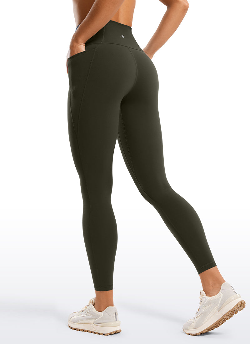 CRZ YOGA Butterluxe Legging con Bolsillos y Cintura Alta para Mujer Verde Oliva