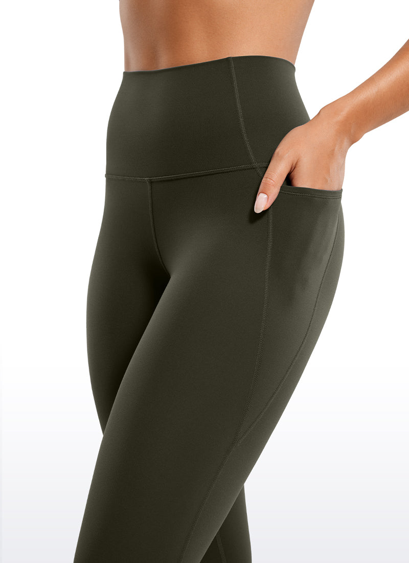 CRZ YOGA Butterluxe Legging con Bolsillos y Cintura Alta para Mujer Verde Oliva