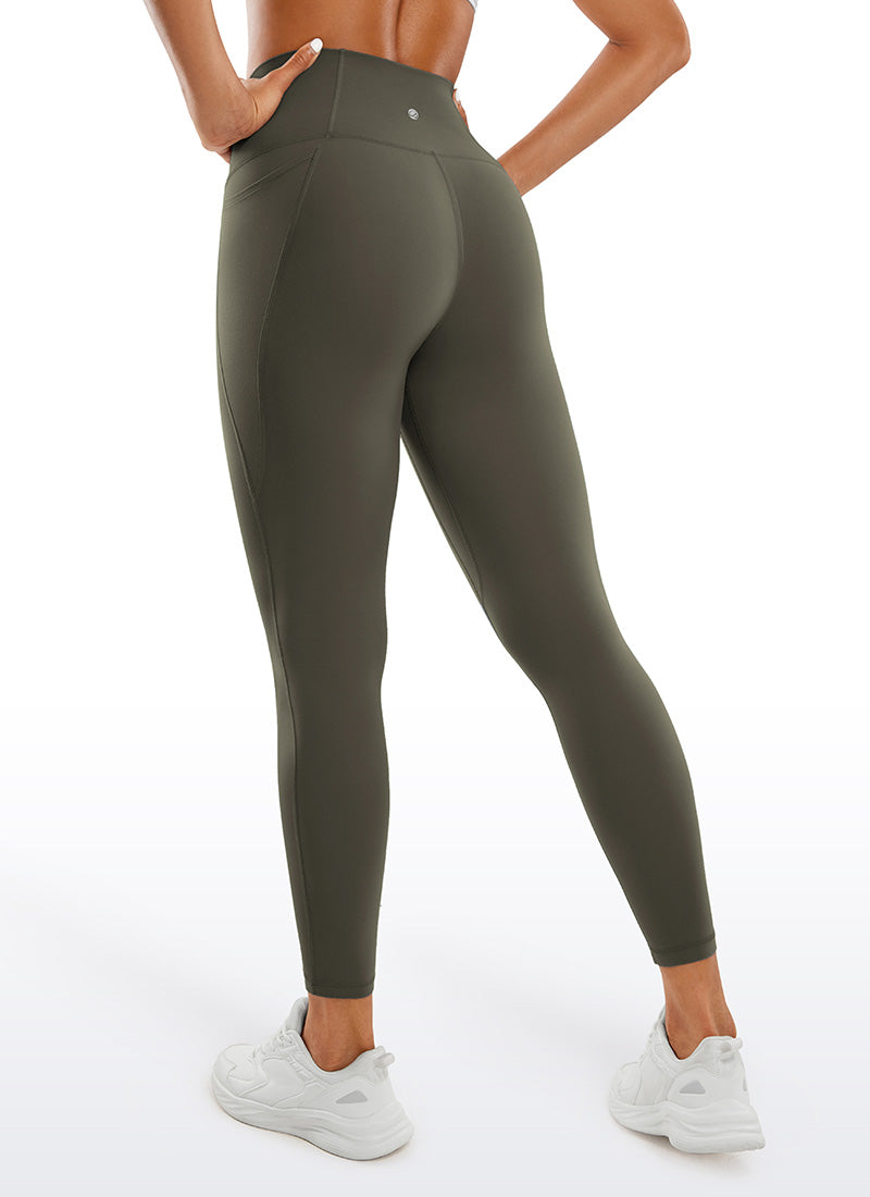 CRZ YOGA Butterluxe Legging con Bolsillos y Cintura Alta para Mujer Verde Militar Claro