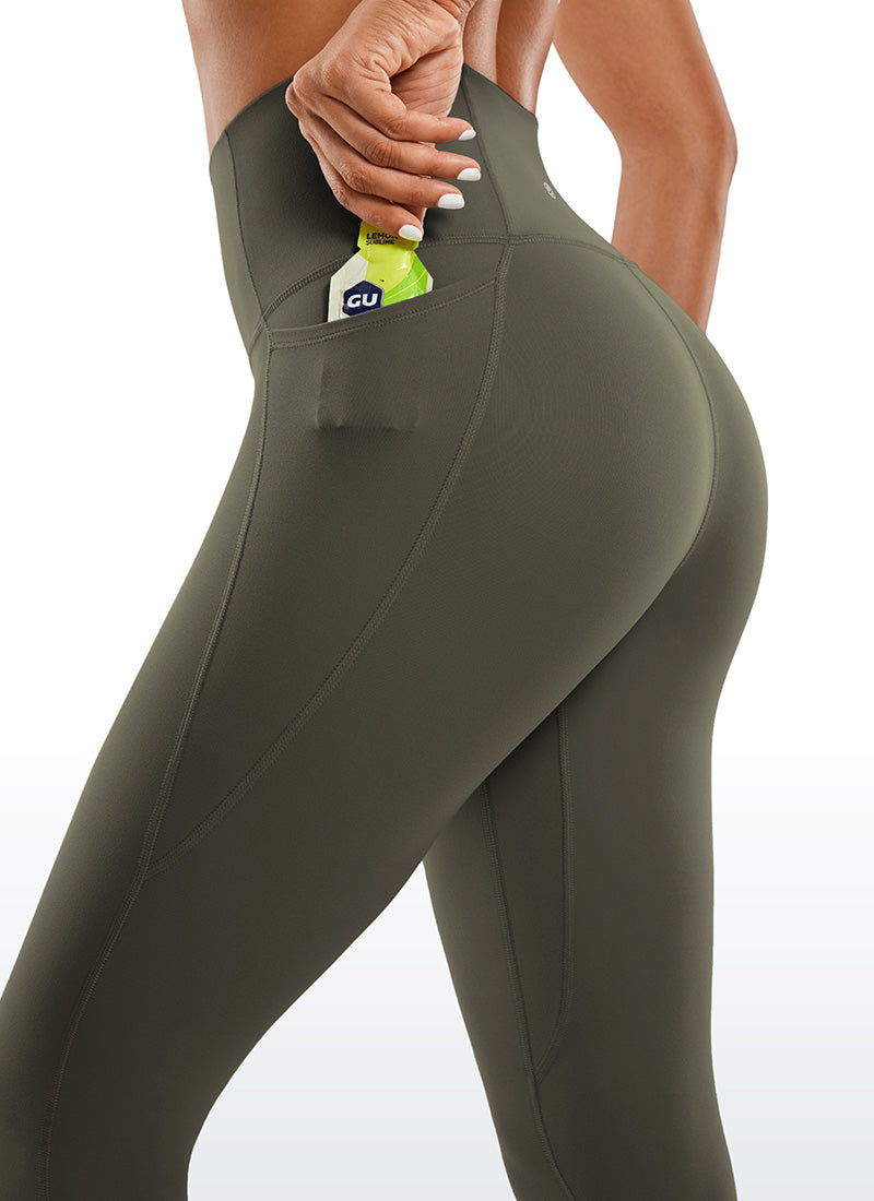 CRZ YOGA Butterluxe Legging con Bolsillos y Cintura Alta para Mujer Verde Militar Claro