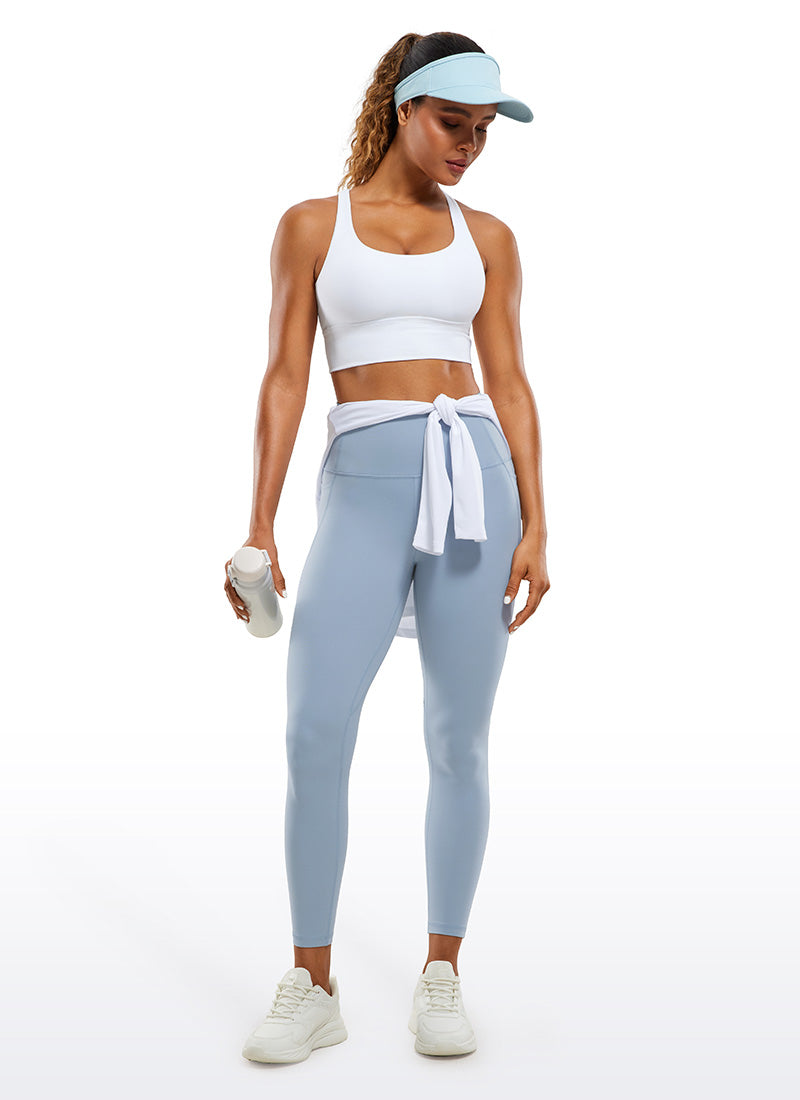 CRZ YOGA Butterluxe Legging con Bolsillos y Cintura Alta para Mujer Batista Azul