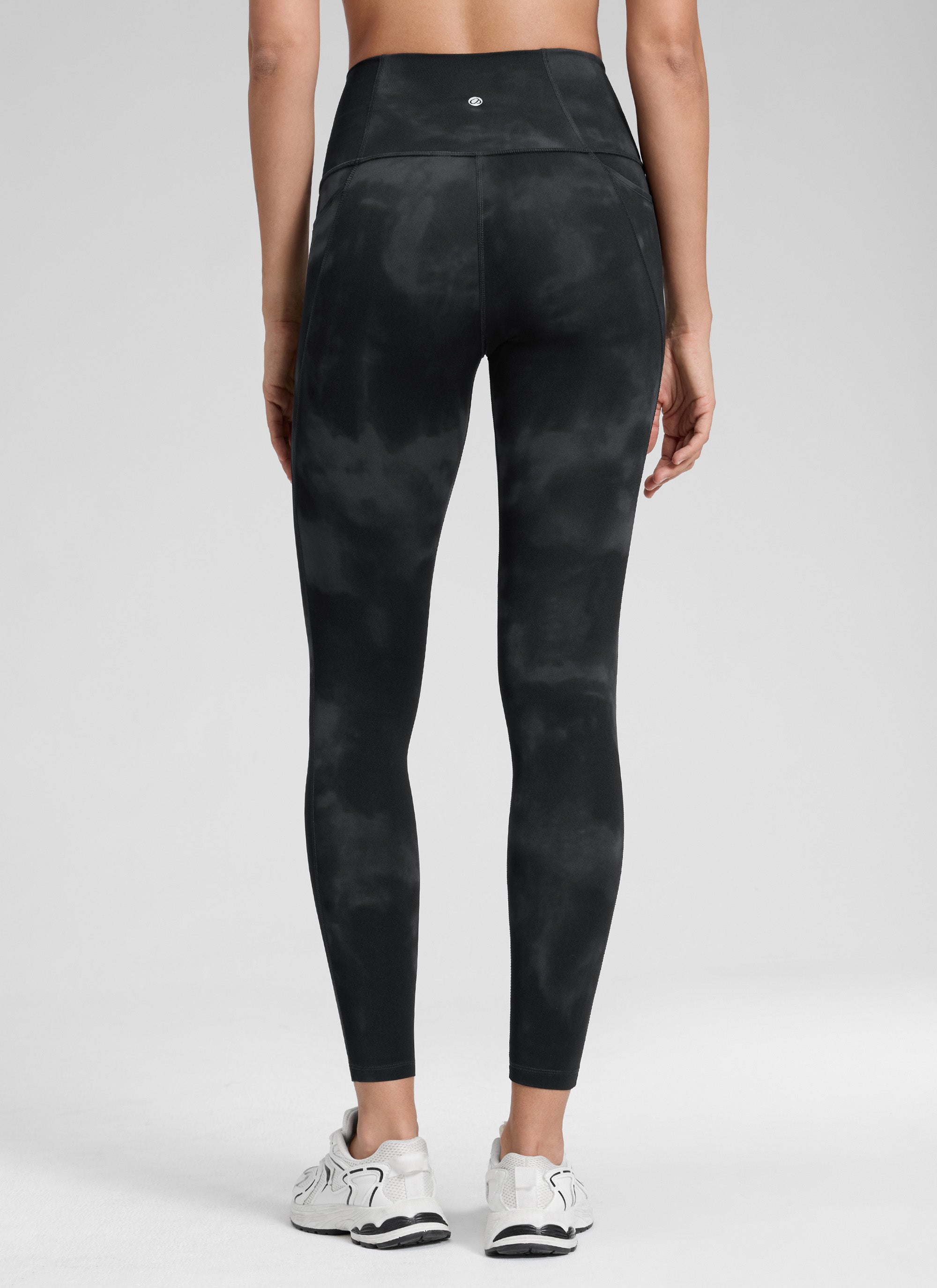 CRZ YOGA Butterluxe Legging con Bolsillos y Cintura Alta para Mujer Flores De Tinte Negro