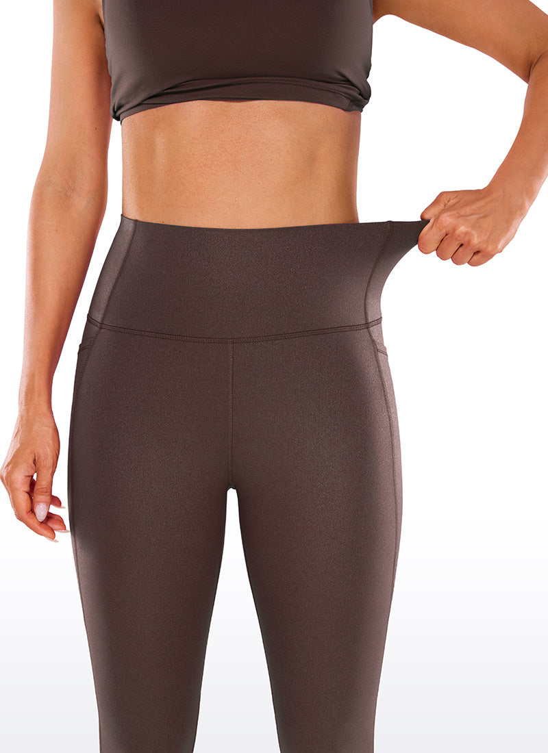 CRZ YOGA Butterluxe Legging con Bolsillos y Cintura Alta para Mujer Patrón Clásico Topo