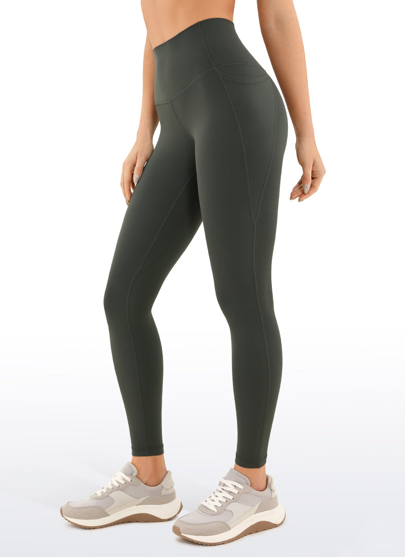 CRZ YOGA Butterluxe Legging con Bolsillos y Cintura Alta para Mujer Gris oliva
