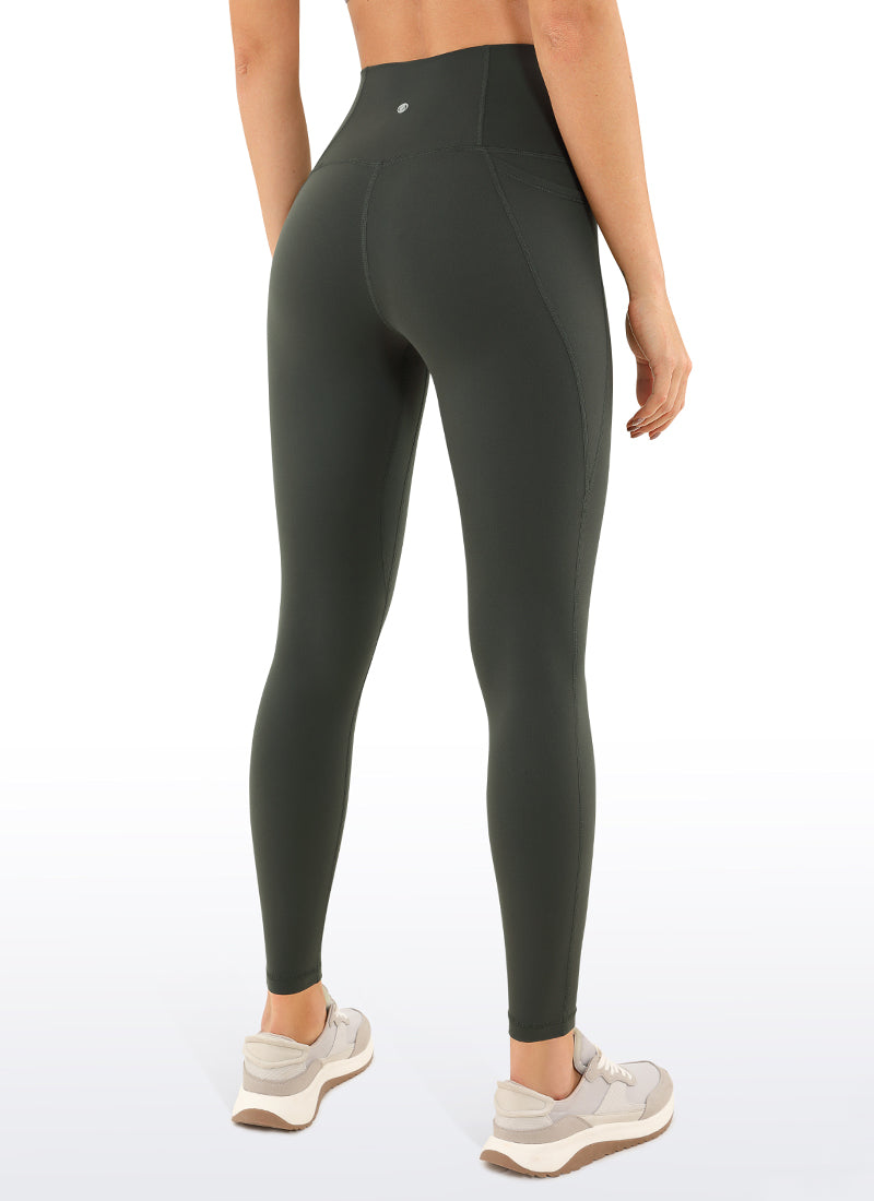 CRZ YOGA Butterluxe Legging con Bolsillos y Cintura Alta para Mujer Gris oliva