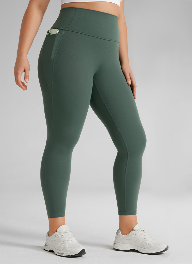 CRZ YOGA Butterluxe Legging con Bolsillos y Cintura Alta para Mujer Verde Bosque Oscuro