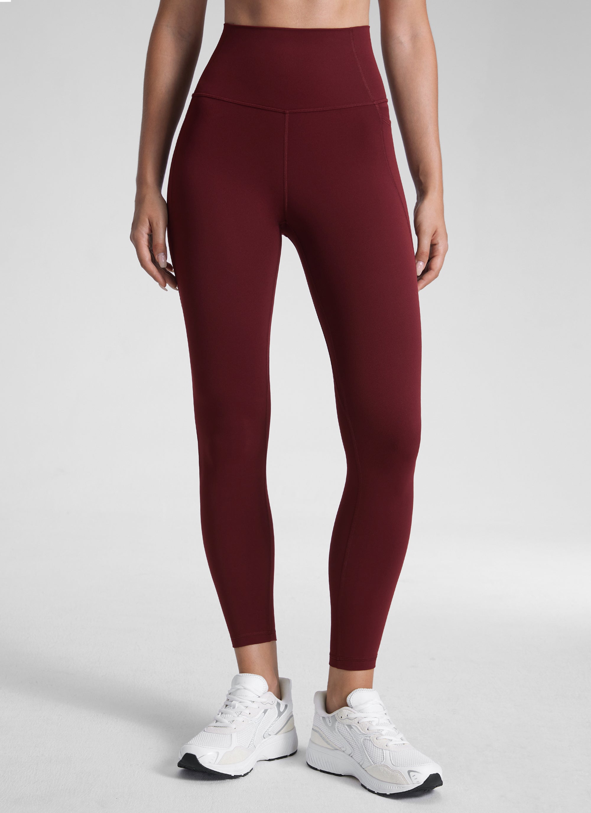 CRZ YOGA Butterluxe Legging con Bolsillos y Cintura Alta para Mujer Merlot Rojo