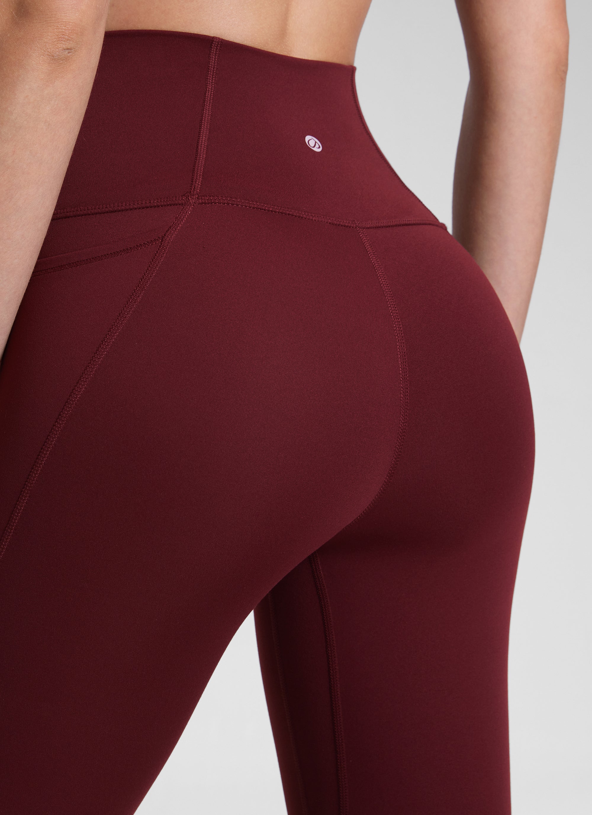 CRZ YOGA Butterluxe Legging con Bolsillos y Cintura Alta para Mujer Merlot Rojo