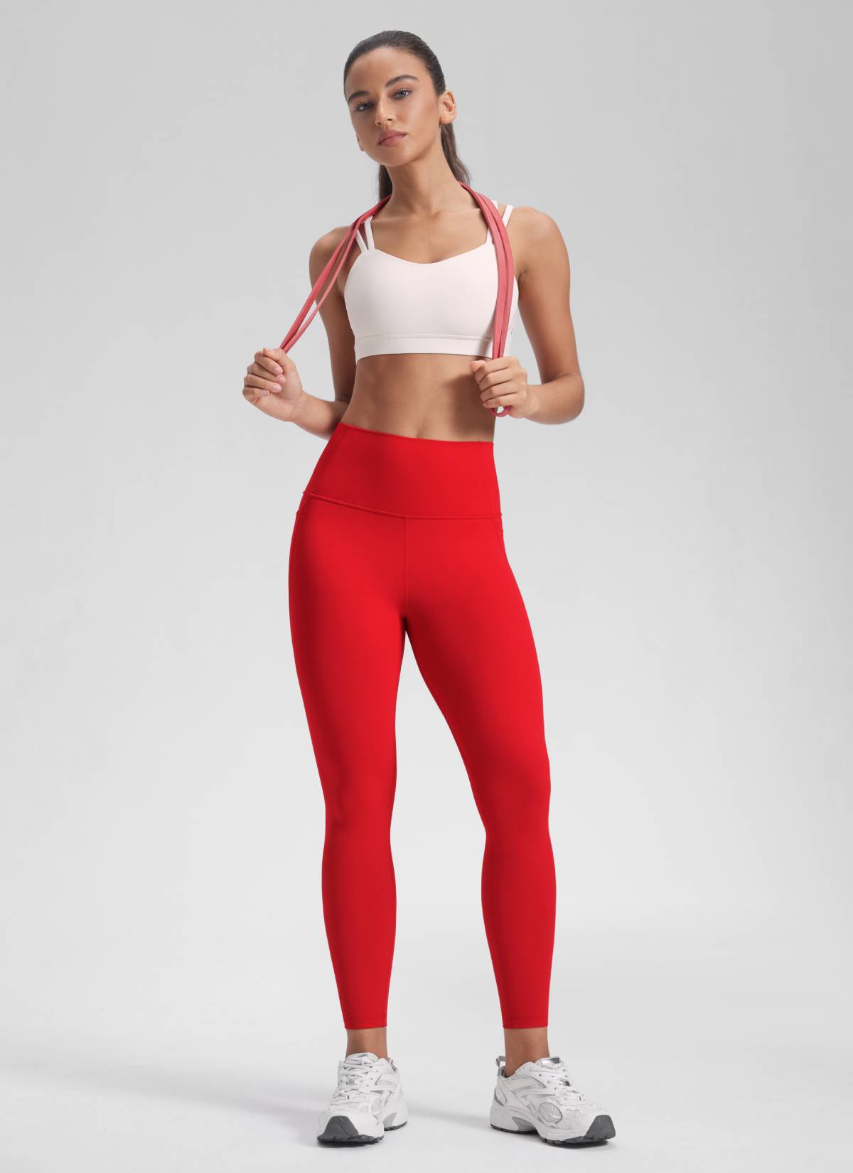 CRZ YOGA Butterluxe Legging con Bolsillos y Cintura Alta para Mujer Chile Rojo