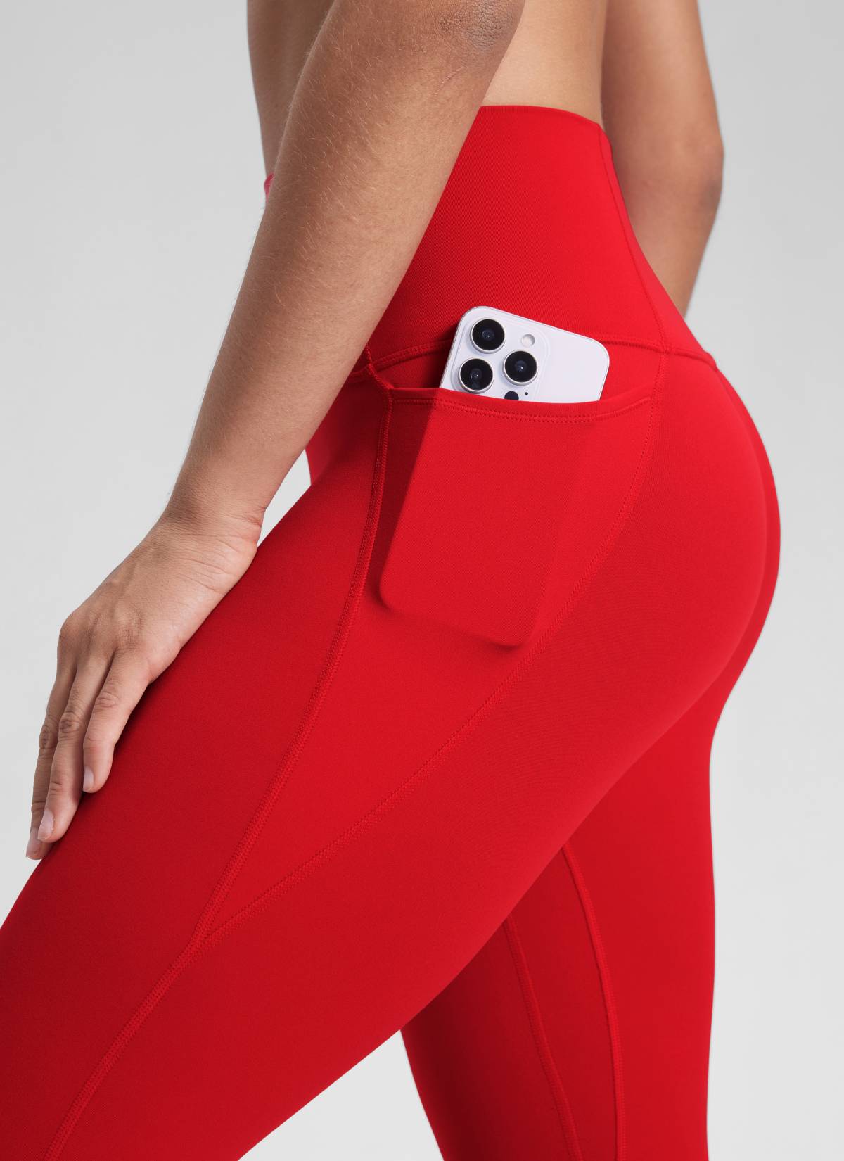 CRZ YOGA Butterluxe Legging con Bolsillos y Cintura Alta para Mujer Chile Rojo