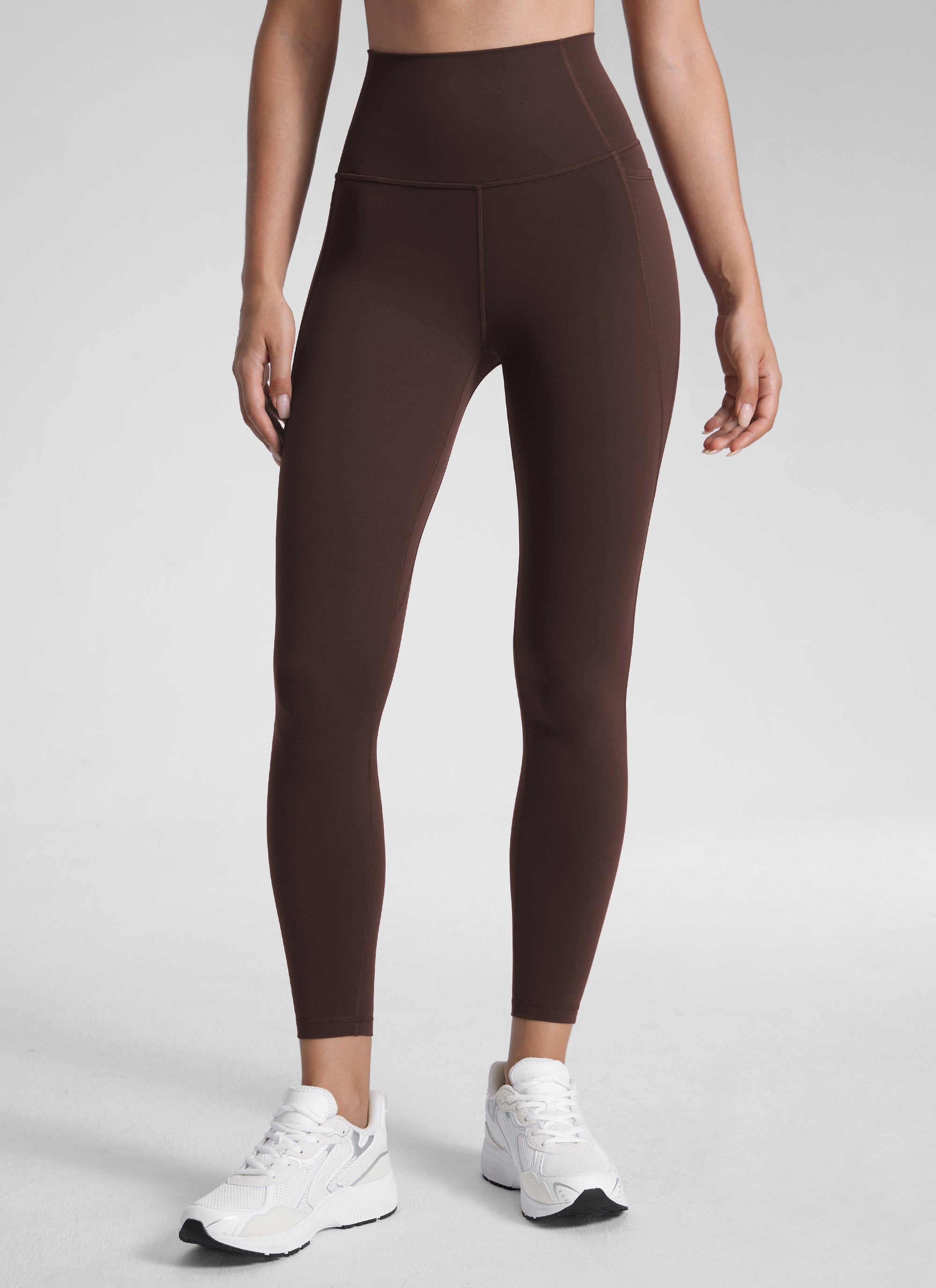 CRZ YOGA Butterluxe Legging con Bolsillos y Cintura Alta para Mujer Marrón Fudge Caliente