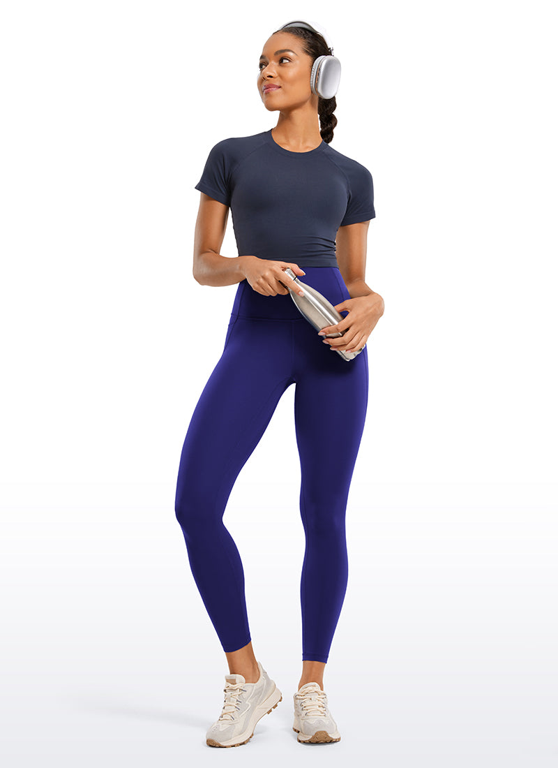 CRZ YOGA Butterluxe Legging con Bolsillos y Cintura Alta para Mujer Larkspur Azul