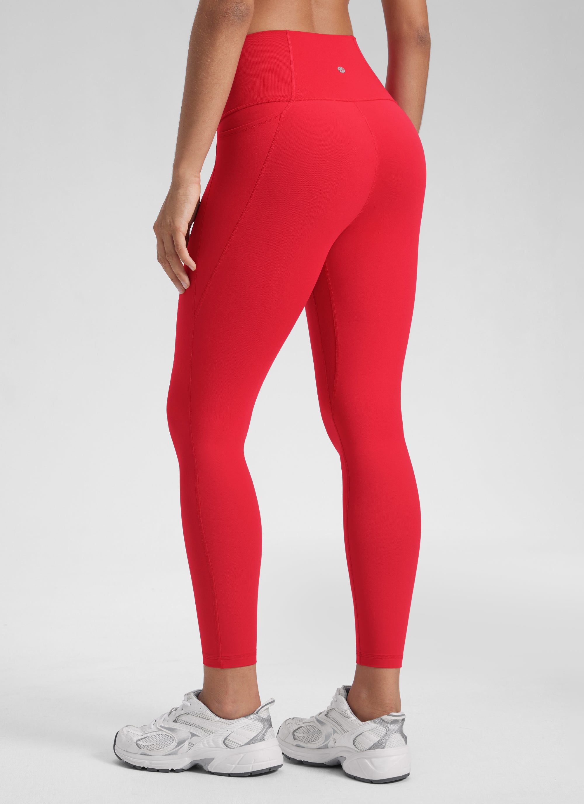 CRZ YOGA Butterluxe Legging con Bolsillos y Cintura Alta para Mujer Rojo Aurora
