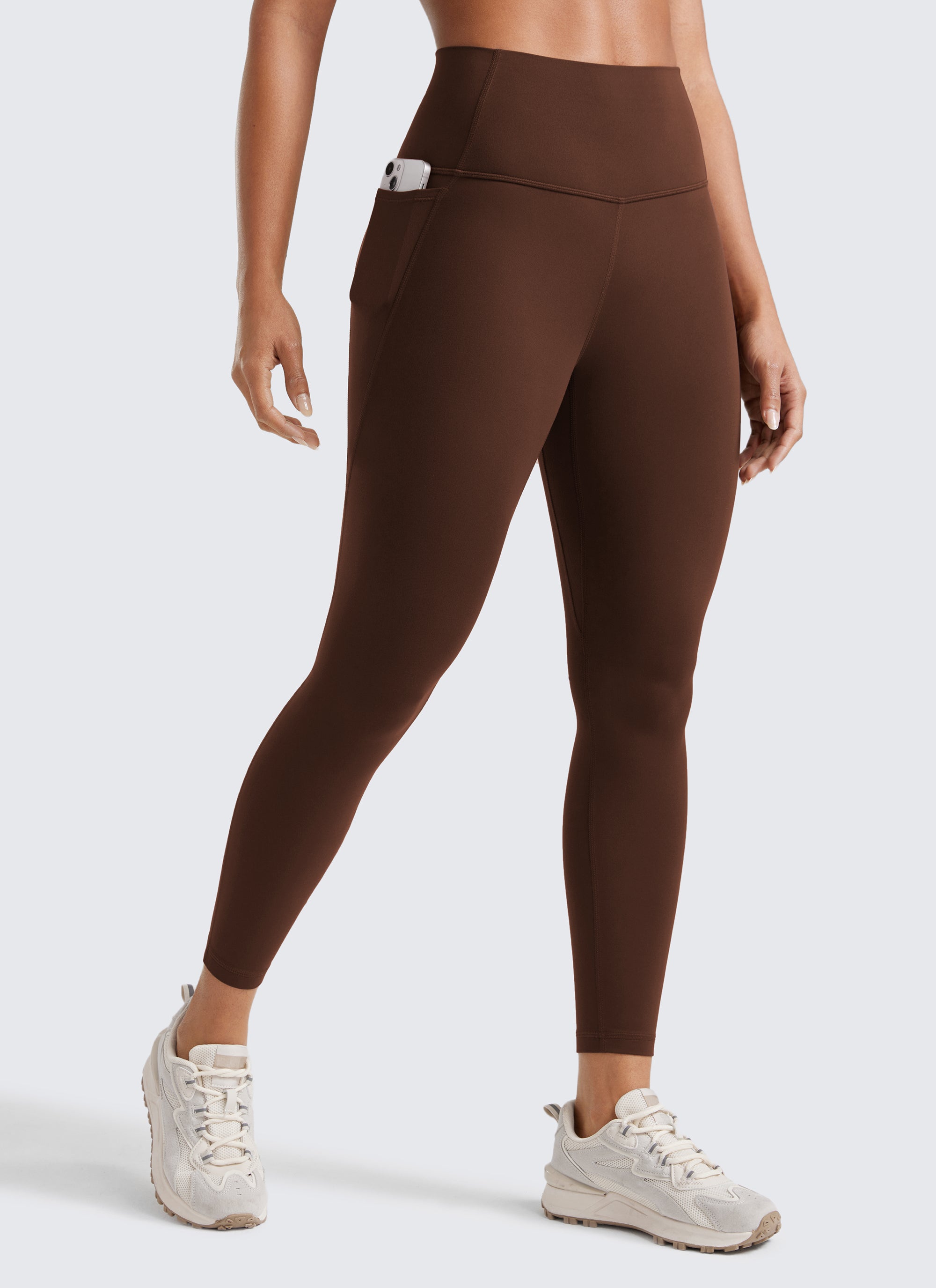 CRZ YOGA Butterluxe Legging con Bolsillos y Cintura Alta para Mujer Marrón Lava