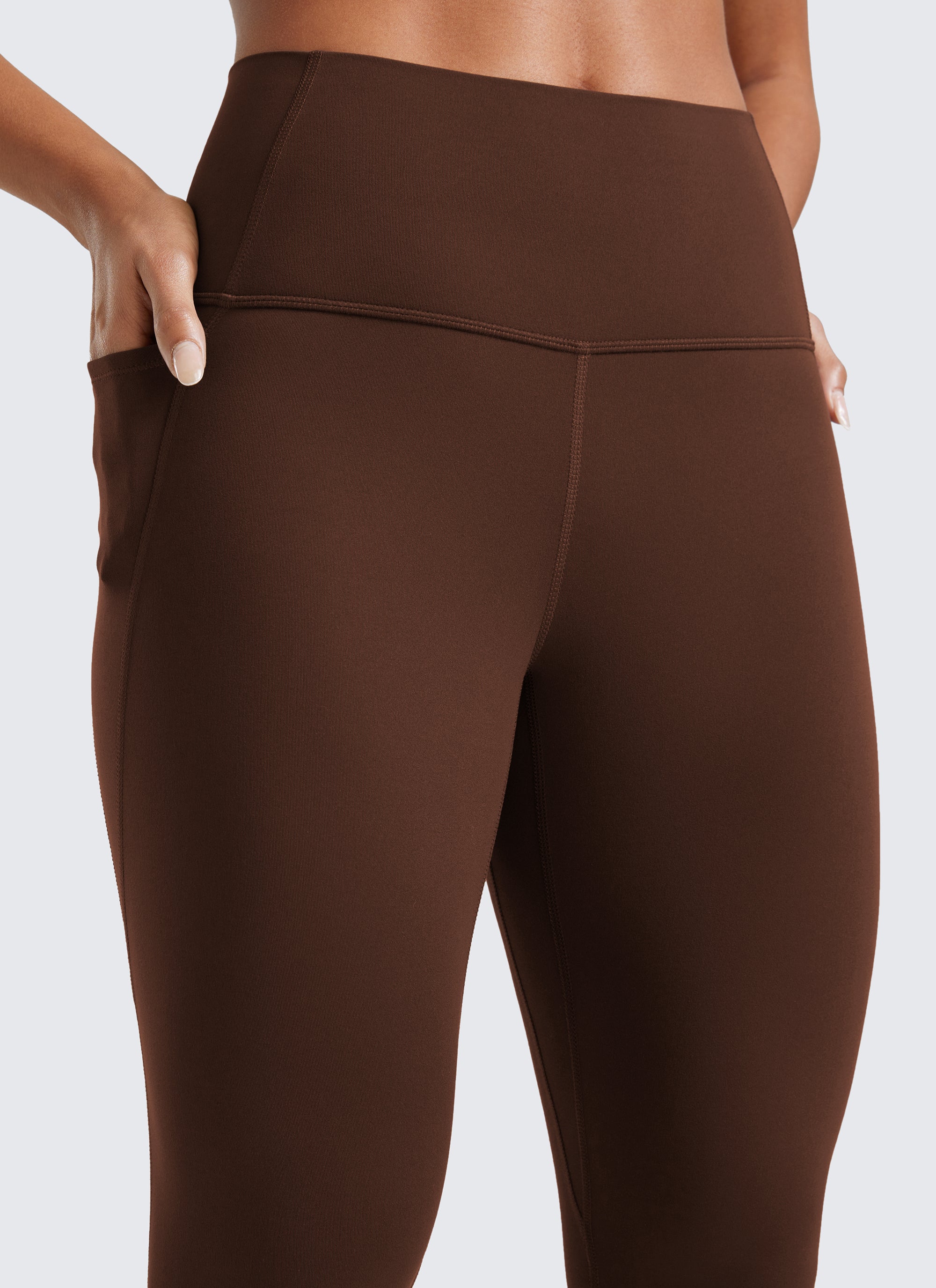 CRZ YOGA Butterluxe Legging con Bolsillos y Cintura Alta para Mujer Marrón Lava