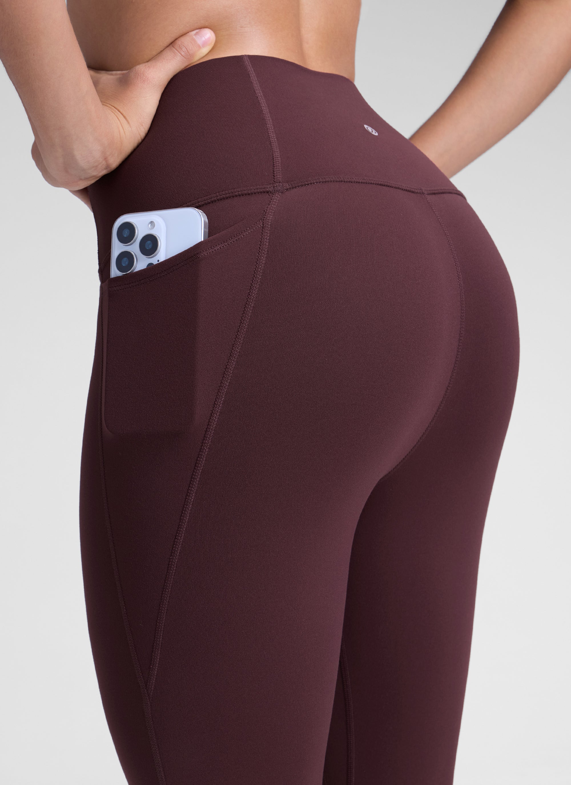 CRZ YOGA Butterluxe Legging con Bolsillos y Cintura Alta para Mujer Ciruela madura