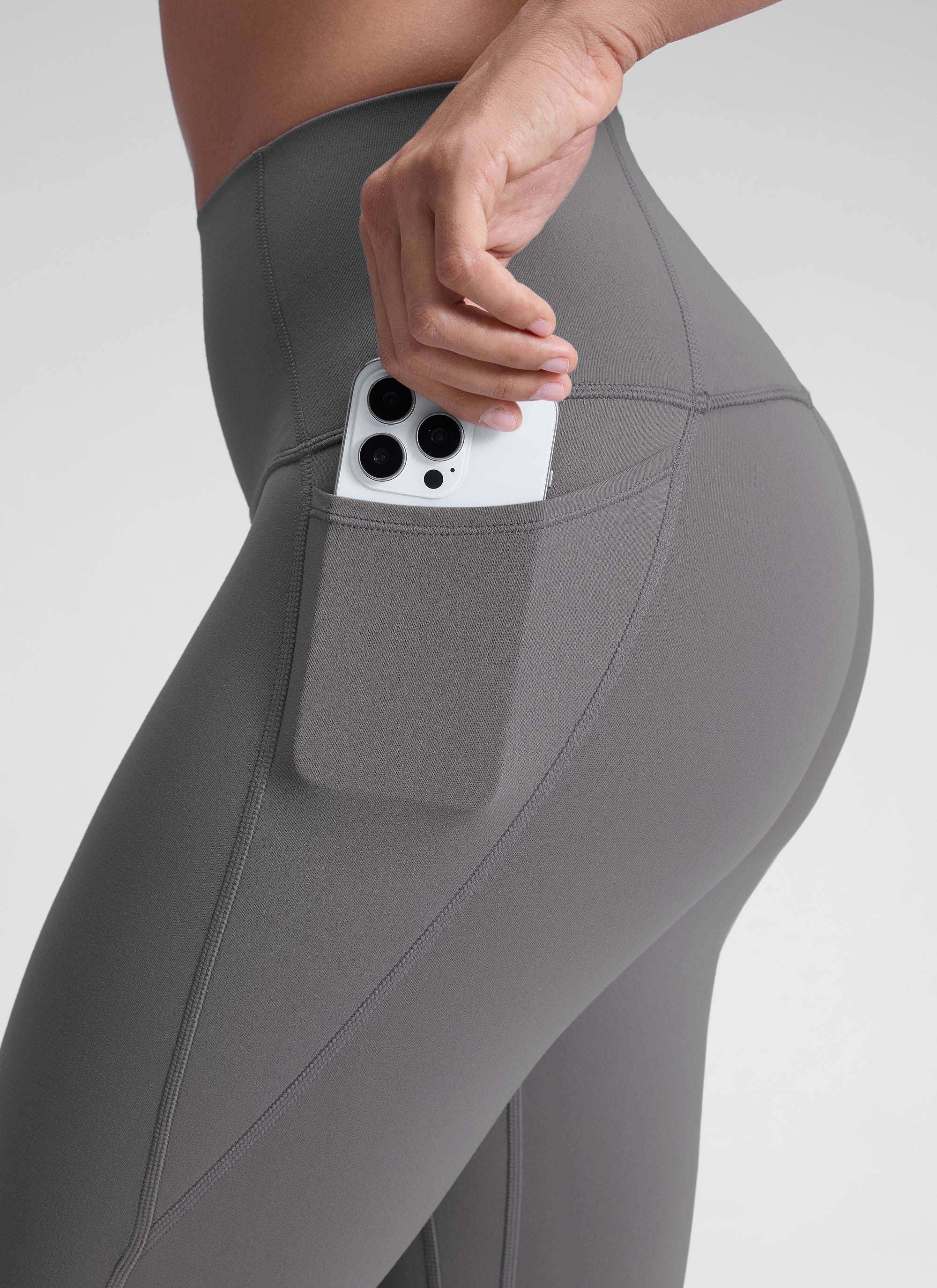 CRZ YOGA Butterluxe Legging con Bolsillos y Cintura Alta para Mujer Gris ceniza