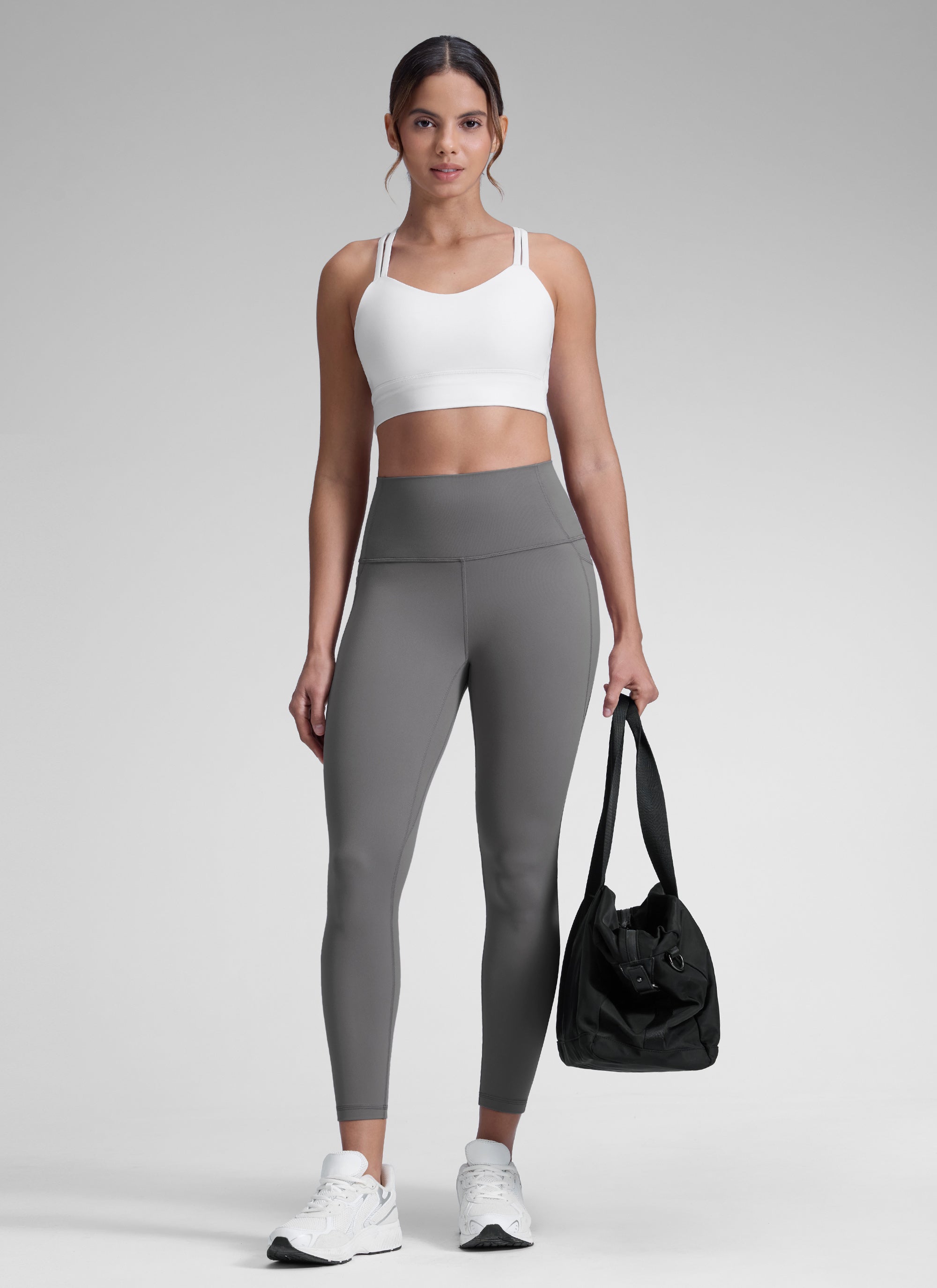 CRZ YOGA Butterluxe Legging con Bolsillos y Cintura Alta para Mujer Gris ceniza