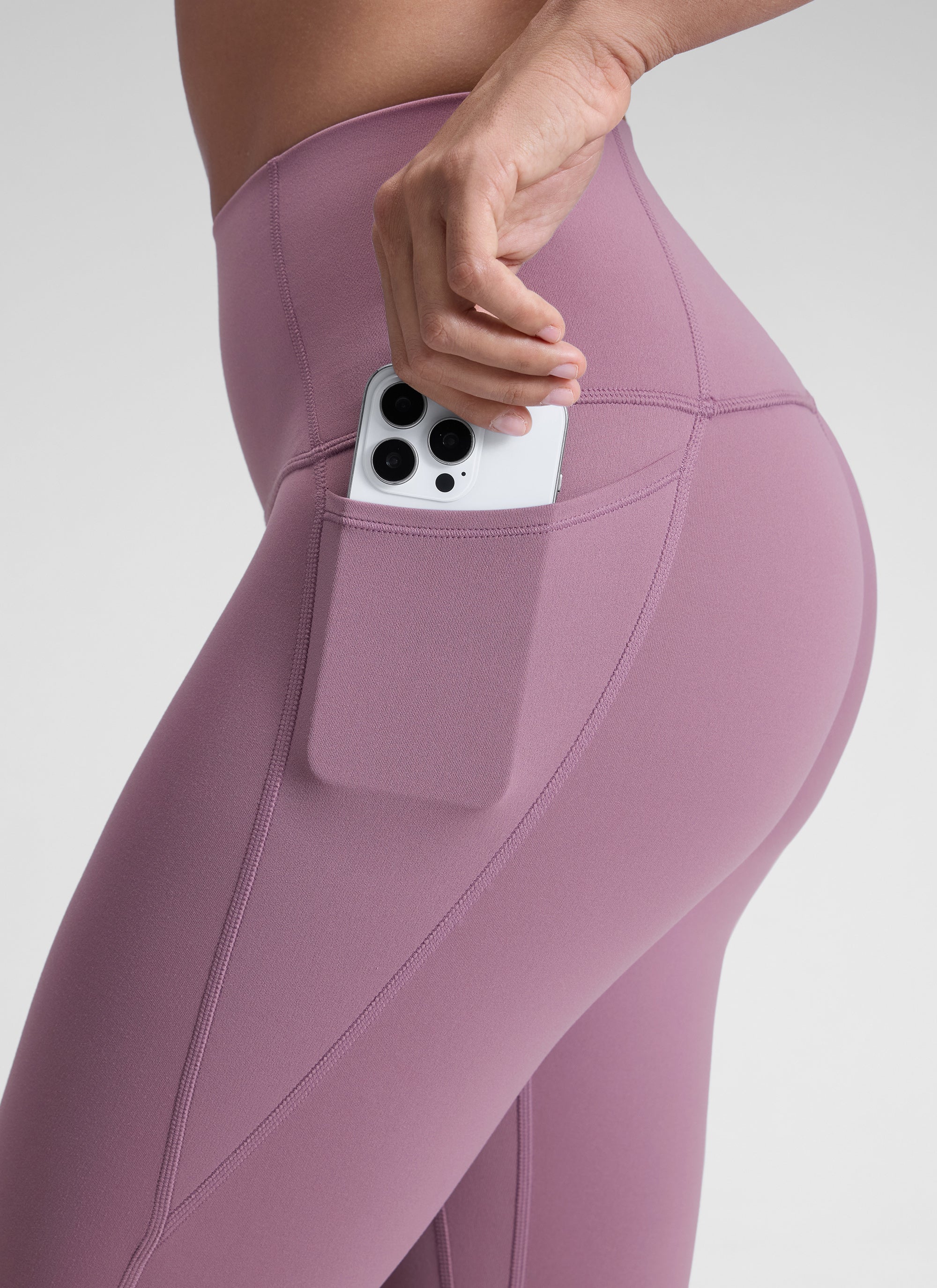 CRZ YOGA Butterluxe Legging con Bolsillos y Cintura Alta para Mujer Lavanda claro