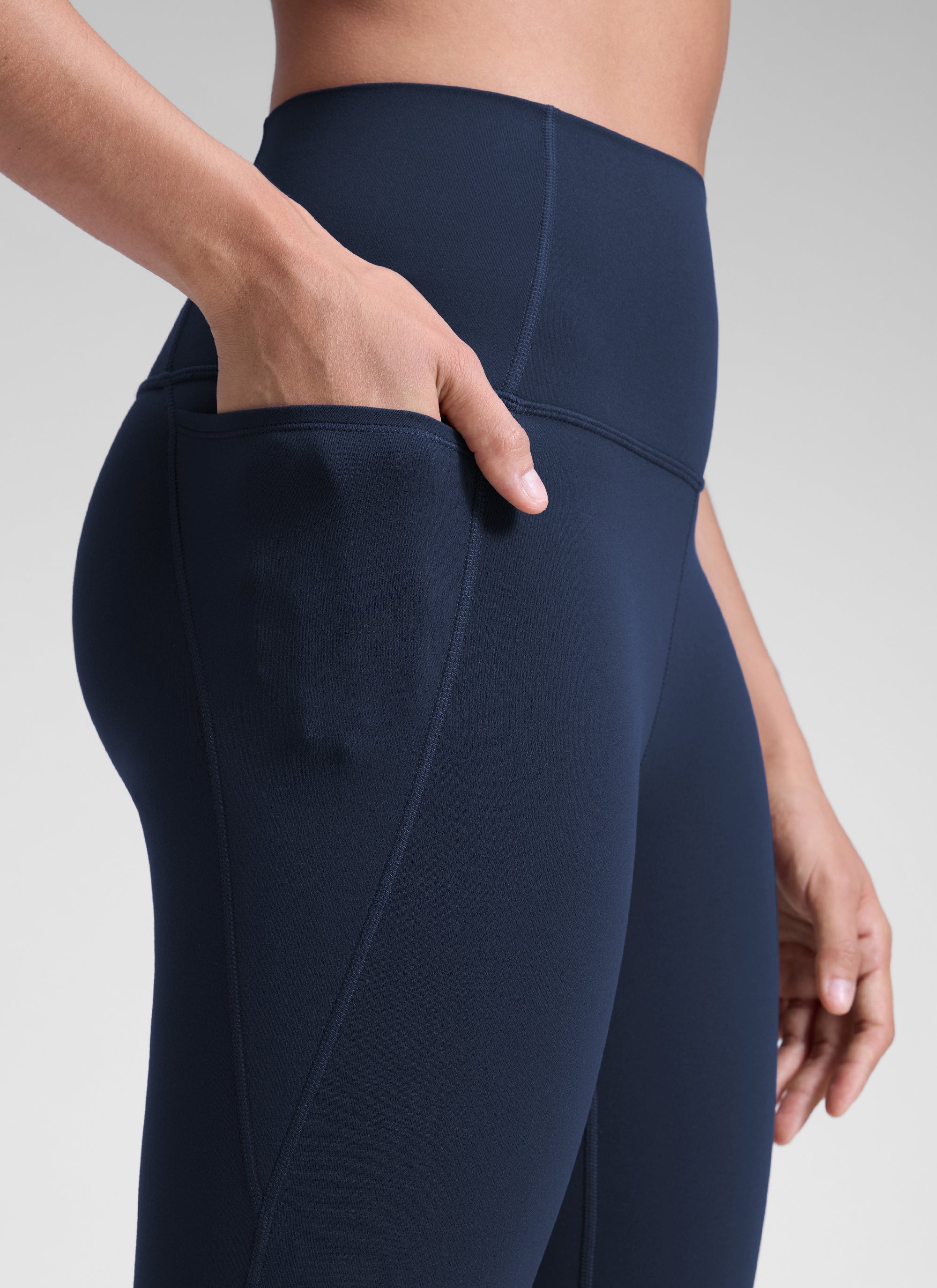 CRZ YOGA Butterluxe Legging con Bolsillos y Cintura Alta para Mujer Azul marino