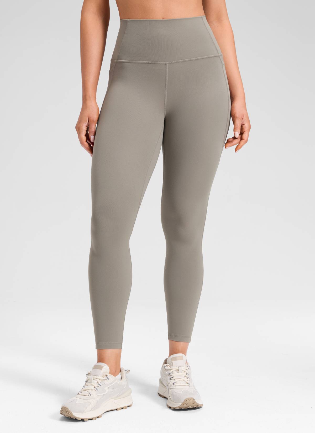 CRZ YOGA Butterluxe Legging con Bolsillos y Cintura Alta para Mujer Gris Ceniza Cálido