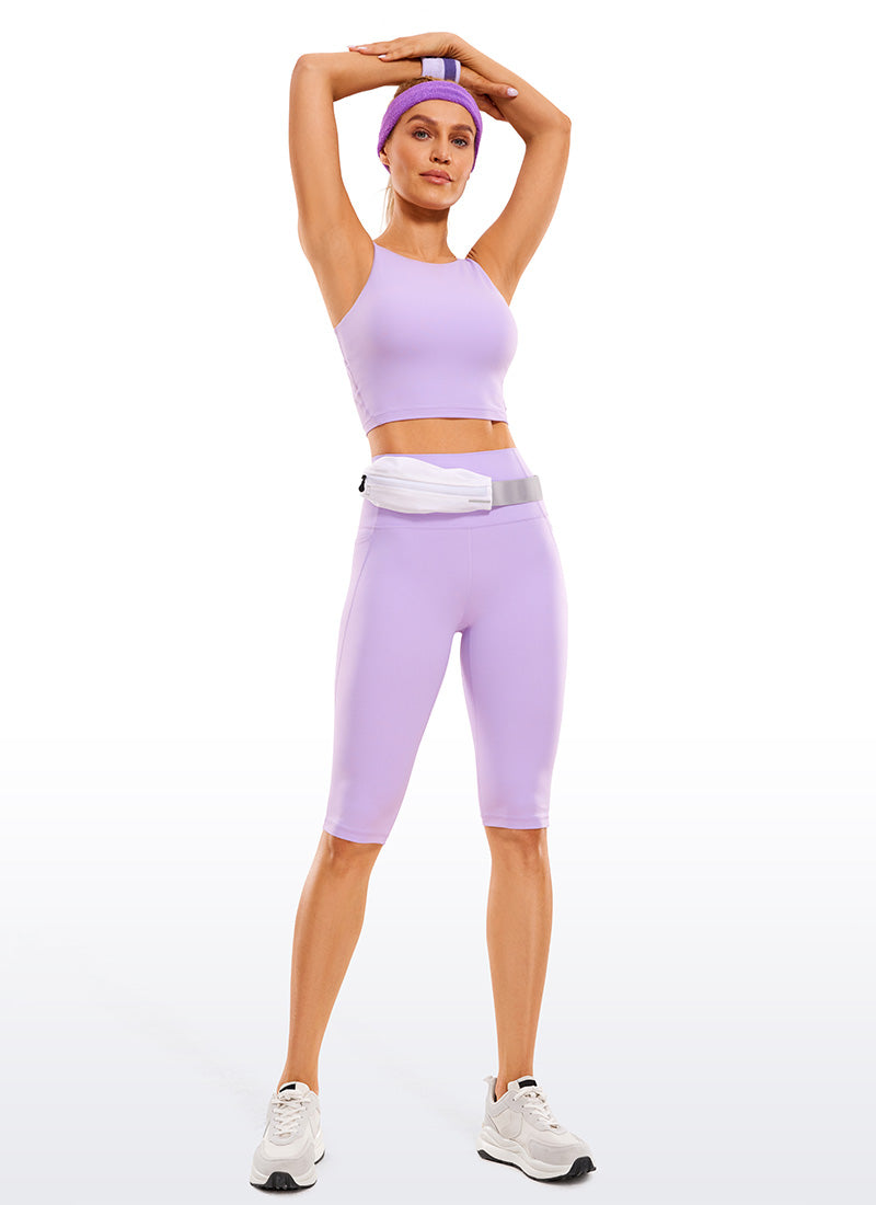 CRZ YOGA Butterluxe Leggings de Cintura Alta con Bolsillo para Mujer Púrpura élfico