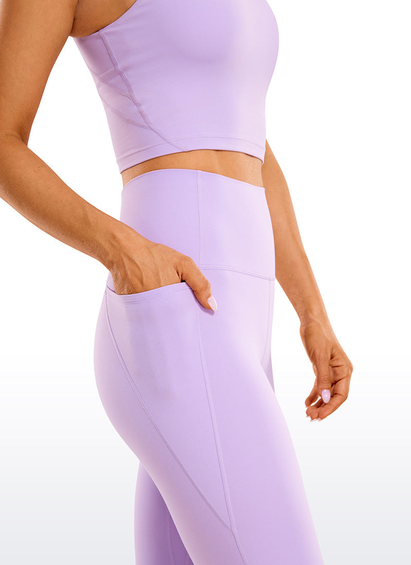 CRZ YOGA Butterluxe Leggings de Cintura Alta con Bolsillo para Mujer Púrpura élfico