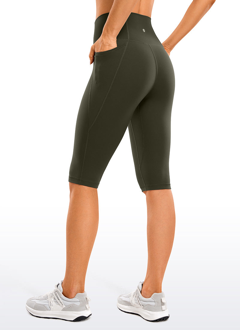 CRZ YOGA Butterluxe Leggings de Cintura Alta con Bolsillo para Mujer Verde Oliva
