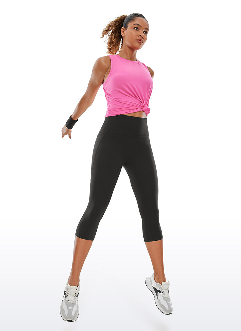CRZ YOGA Butterluxe Leggings de Cintura Alta con Bolsillo para Mujer Negro